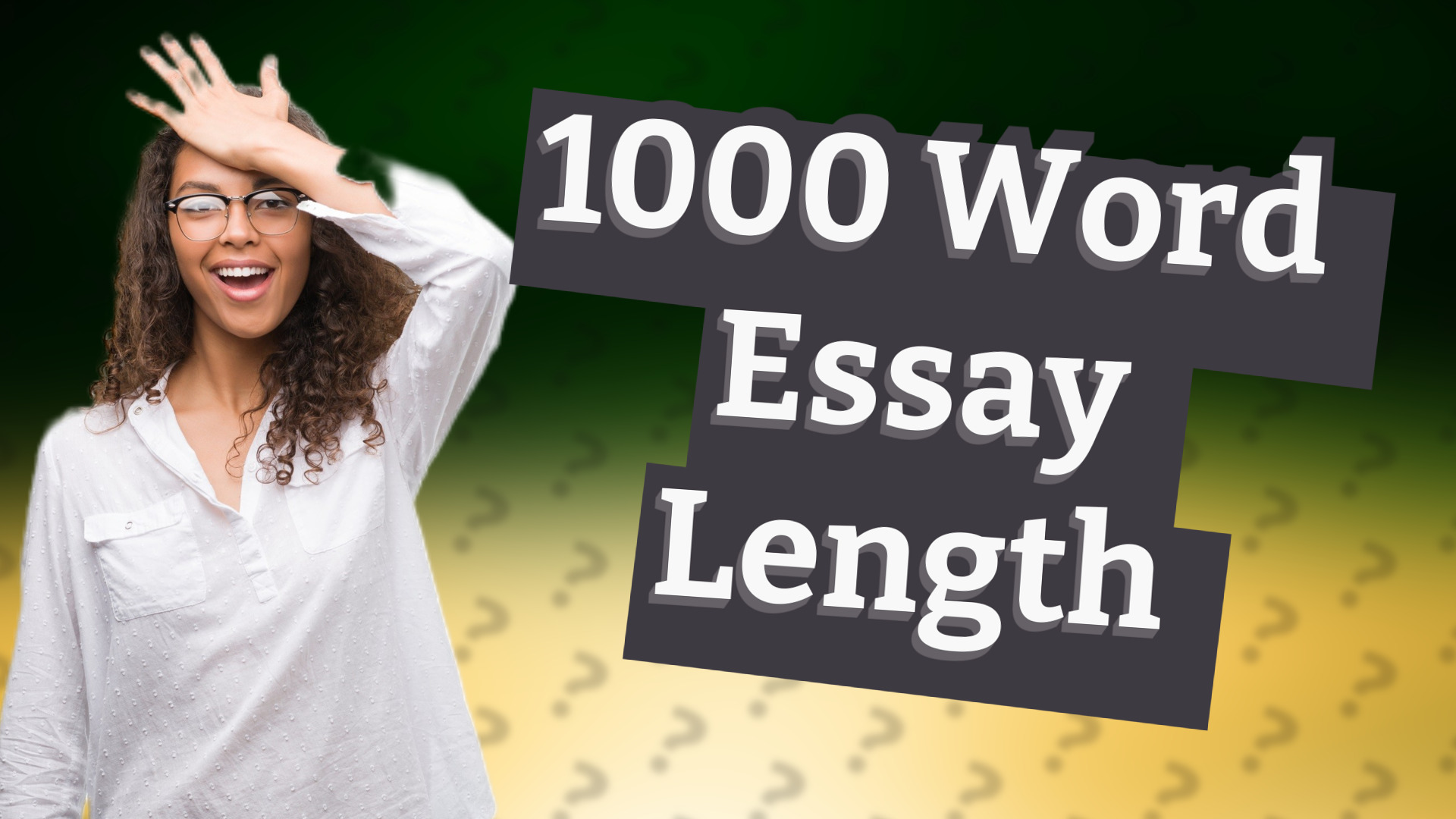 1000 Word Essay Length