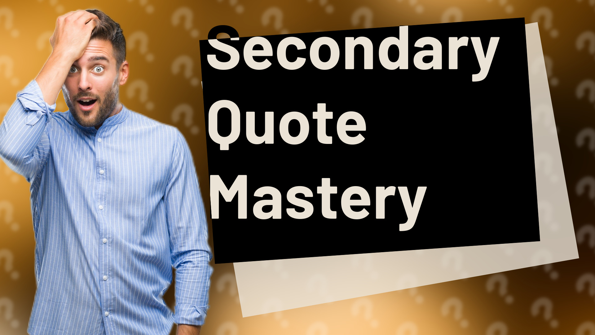 Secondary Quote Mastery