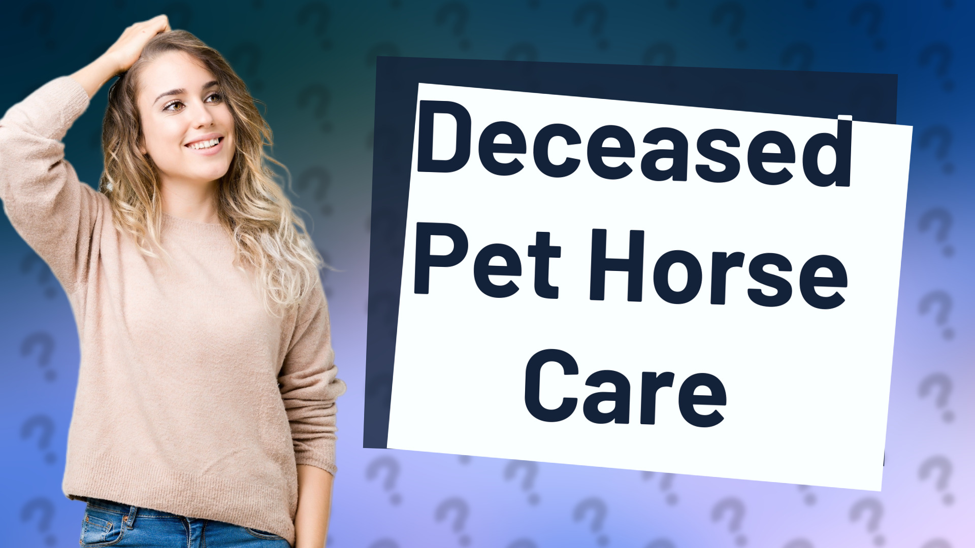 Deceased Pet Horse Care
