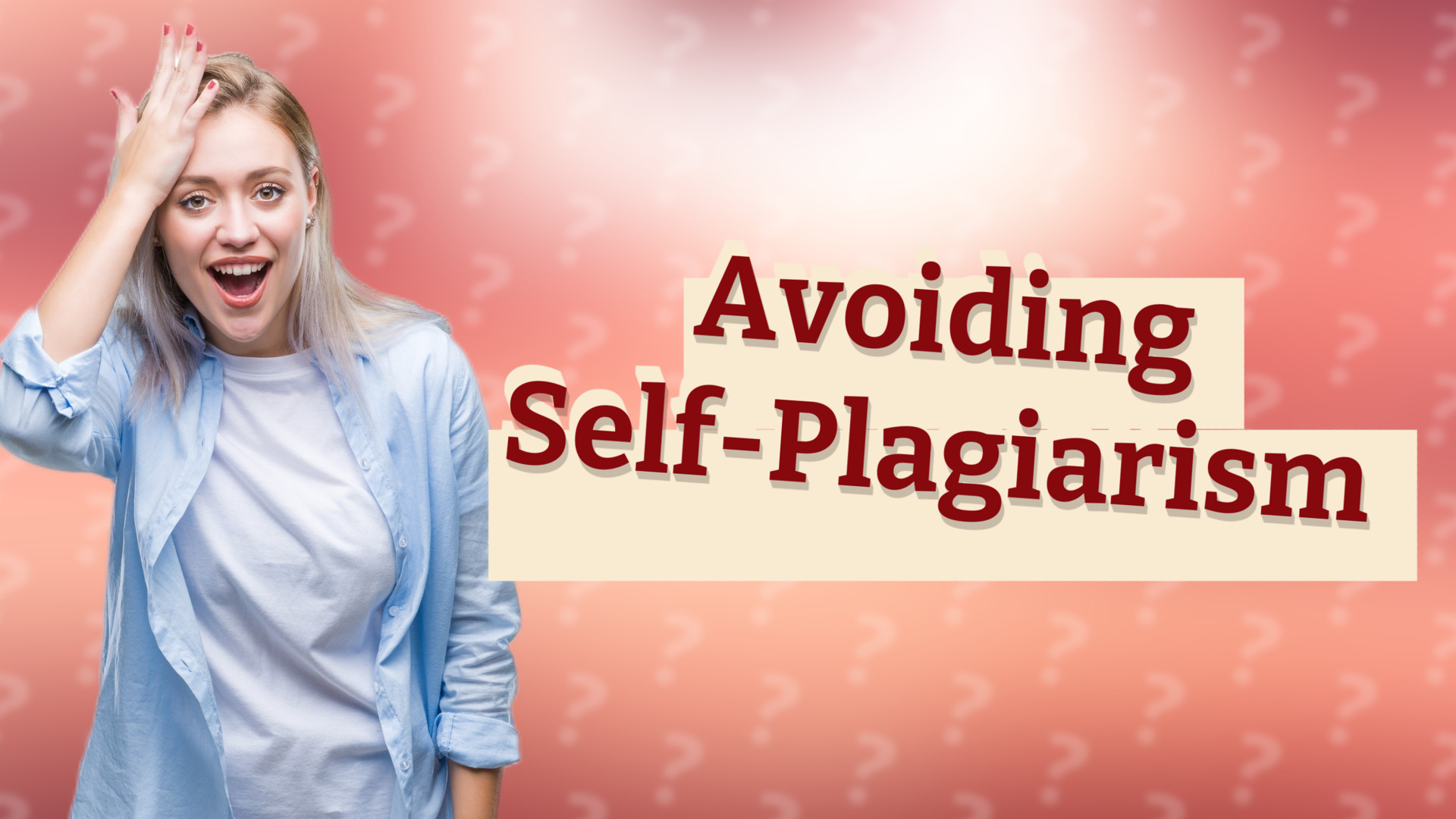Avoiding Self-Plagiarism