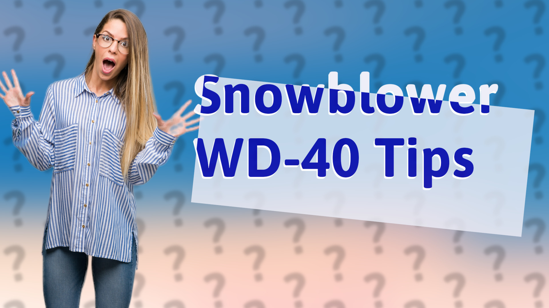 Snowblower WD-40 Tips