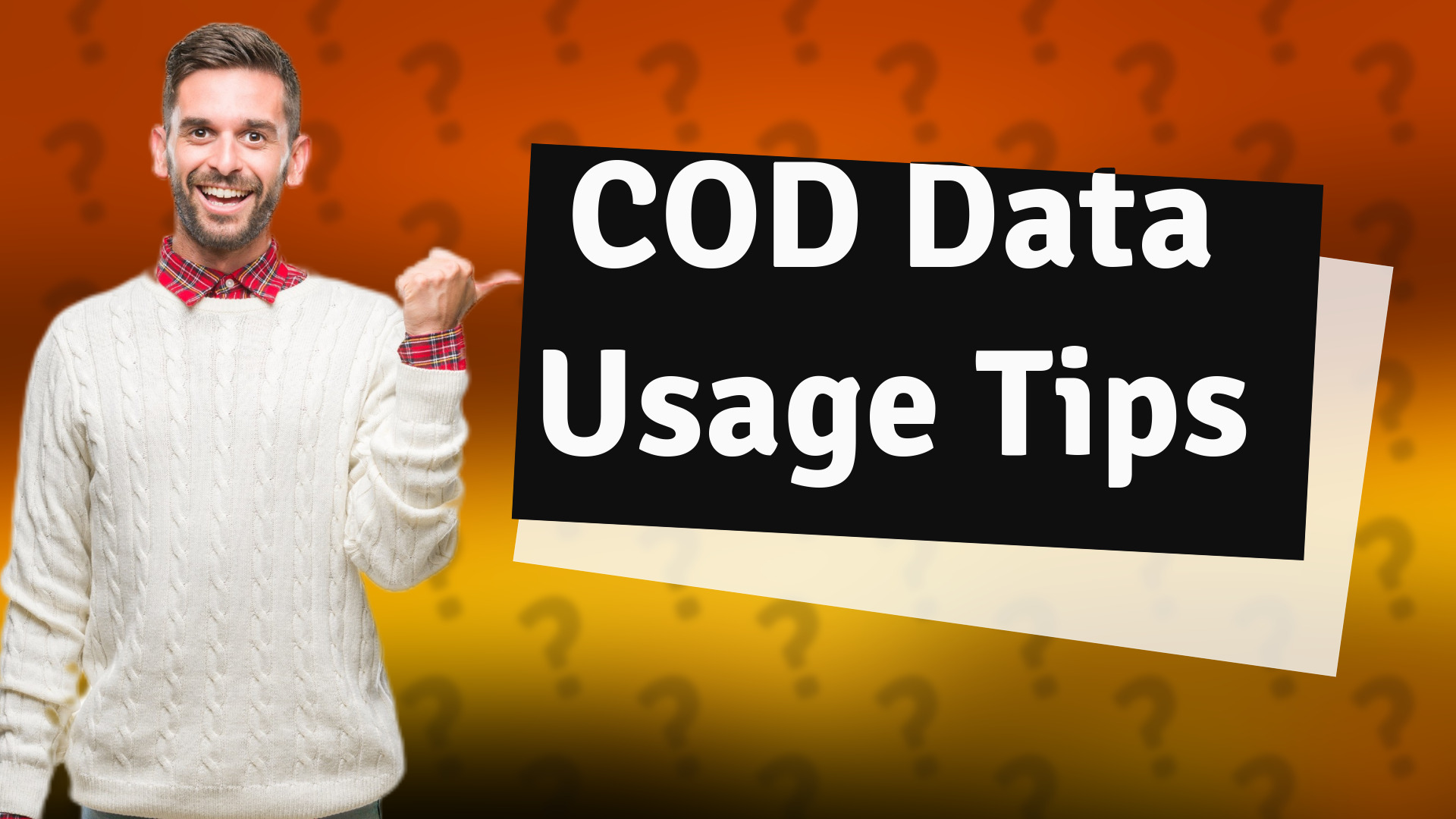 COD Data Usage Tips