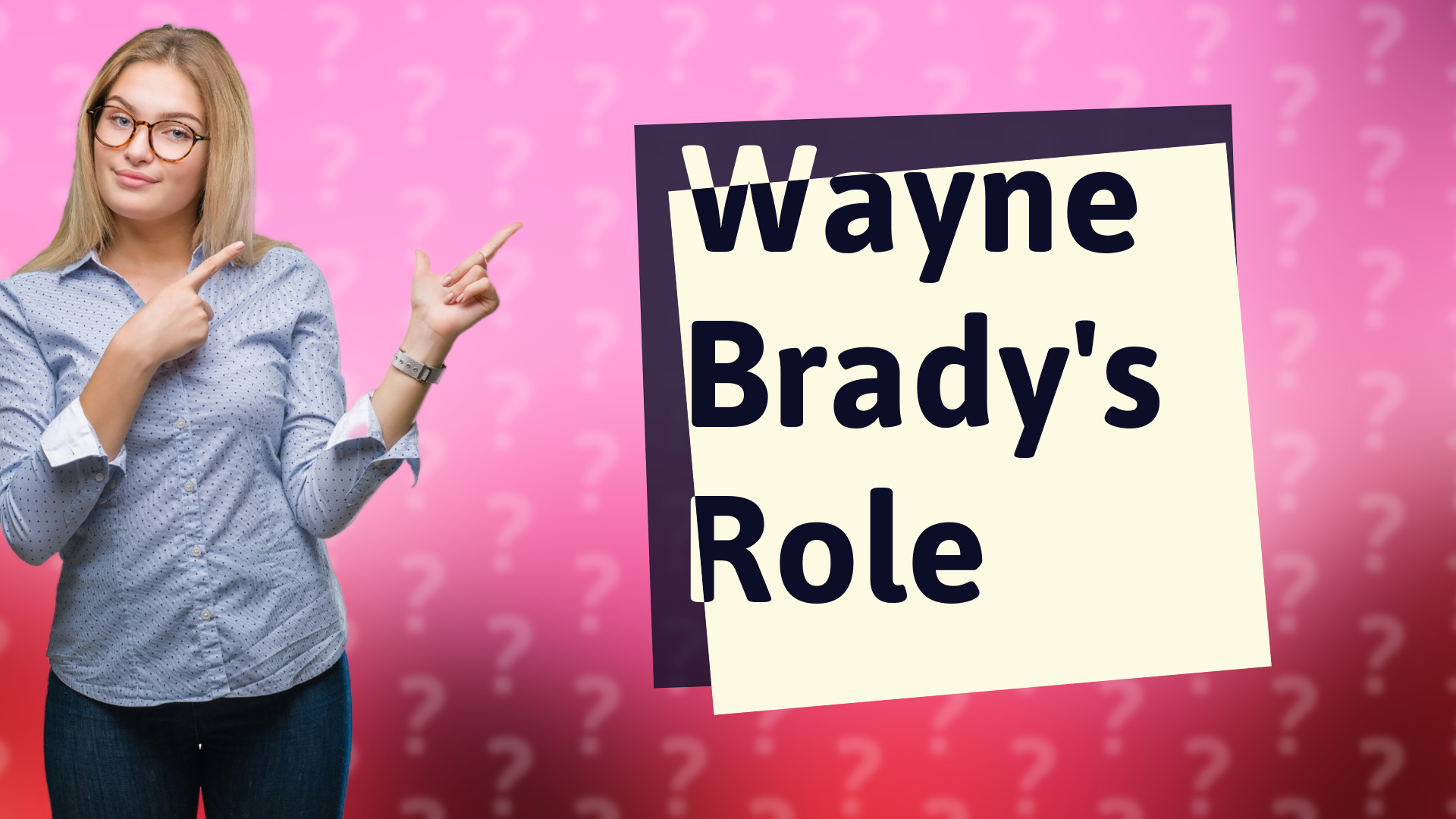 Wayne Brady's Role