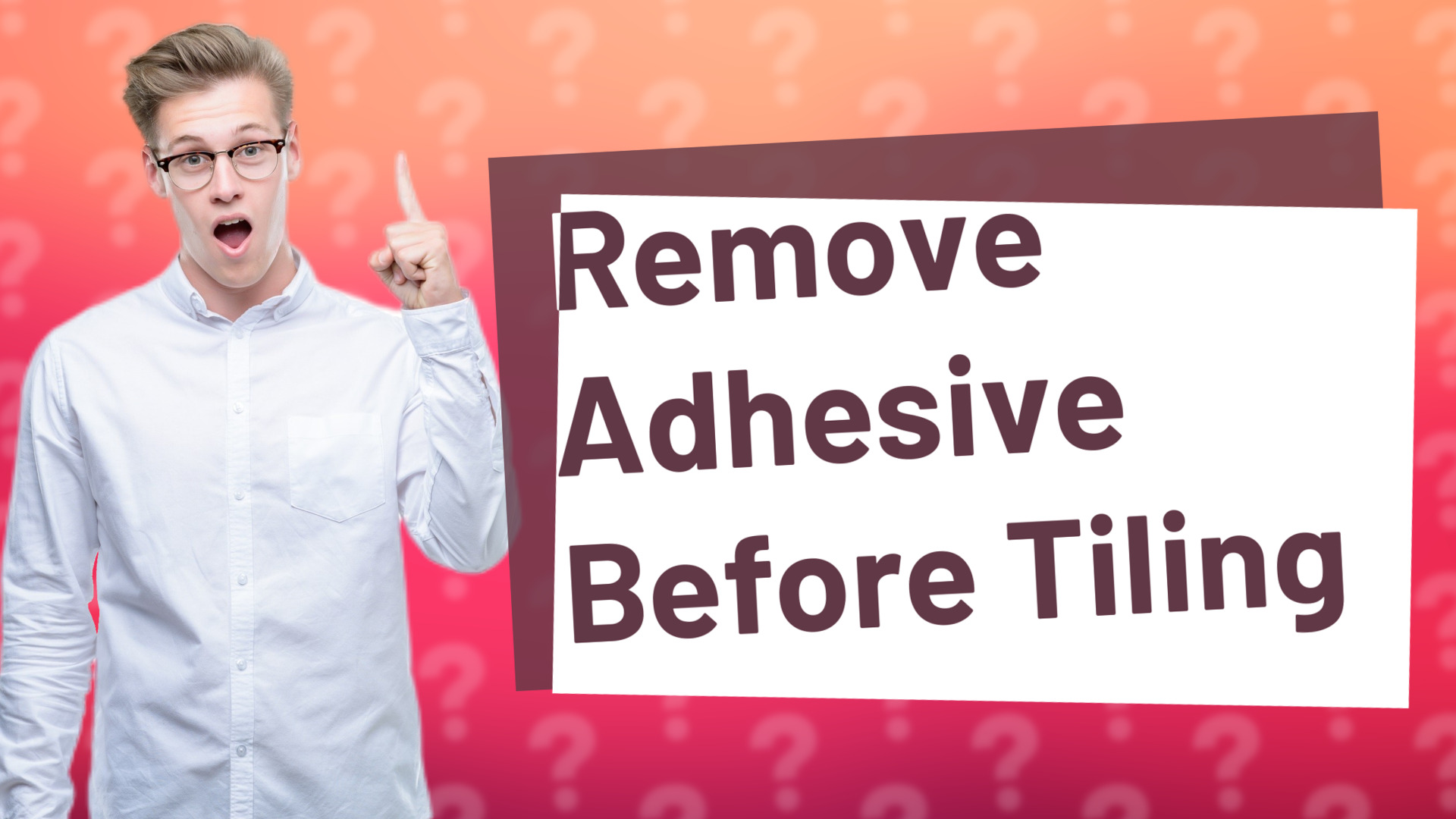 Remove Adhesive Before Tiling