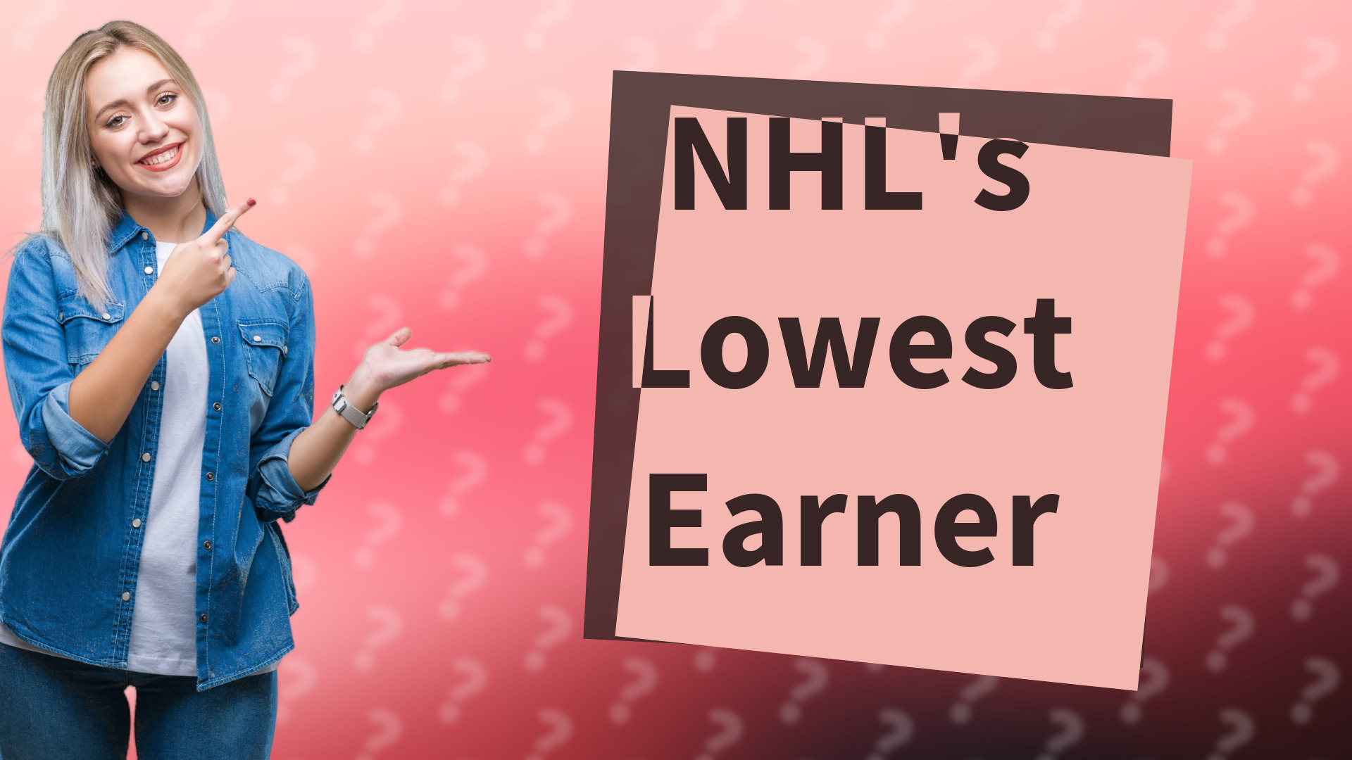 NHL's Lowest Earner