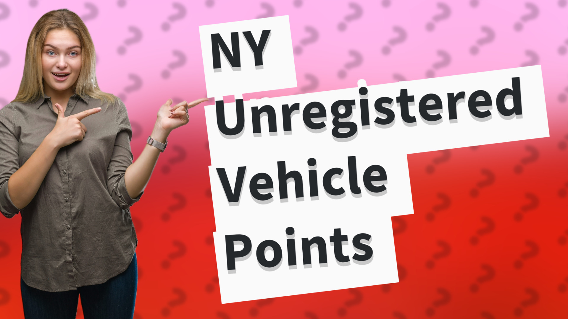 NY Unregistered Vehicle Points
