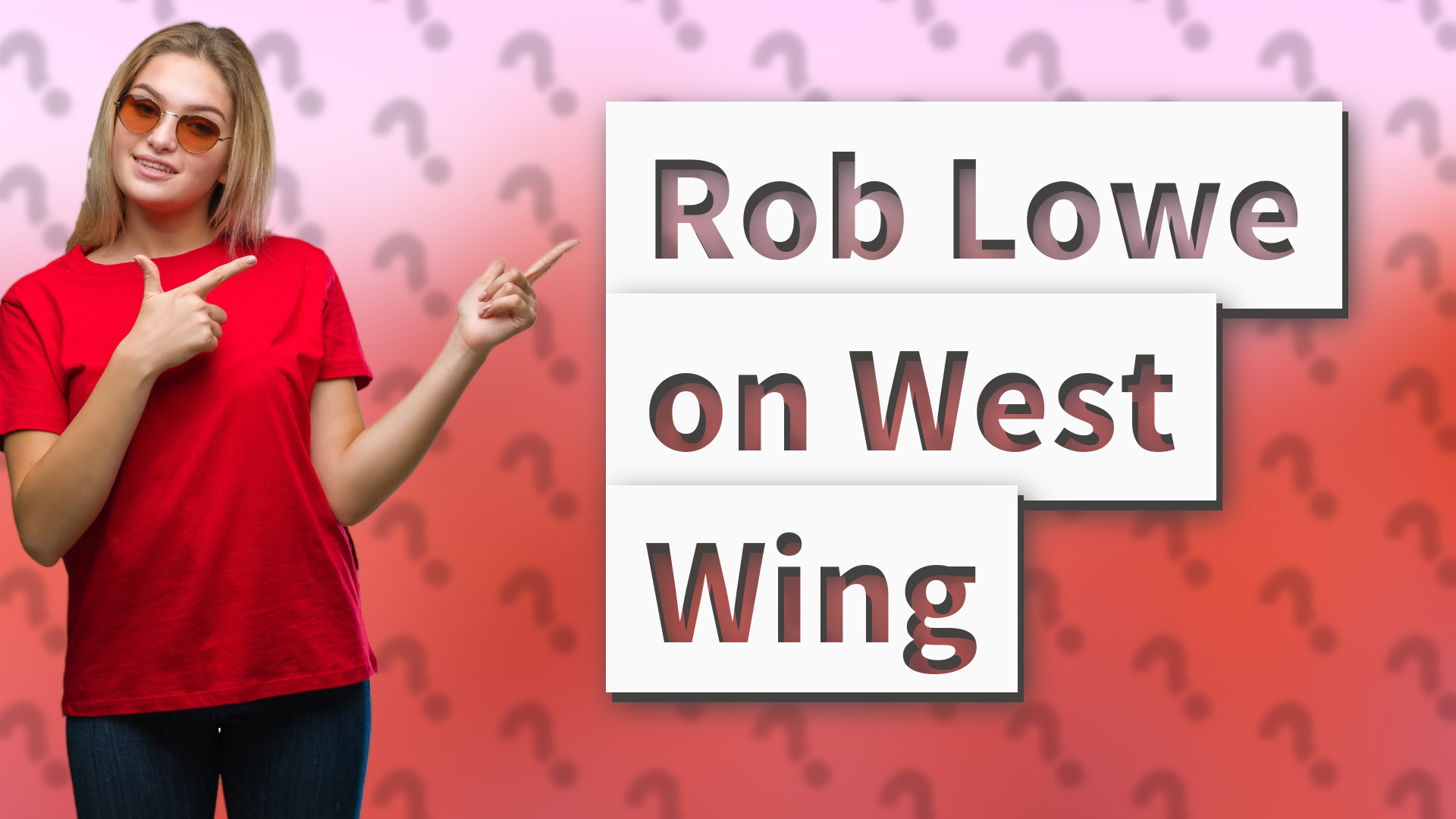 Rob Lowe on West Wing