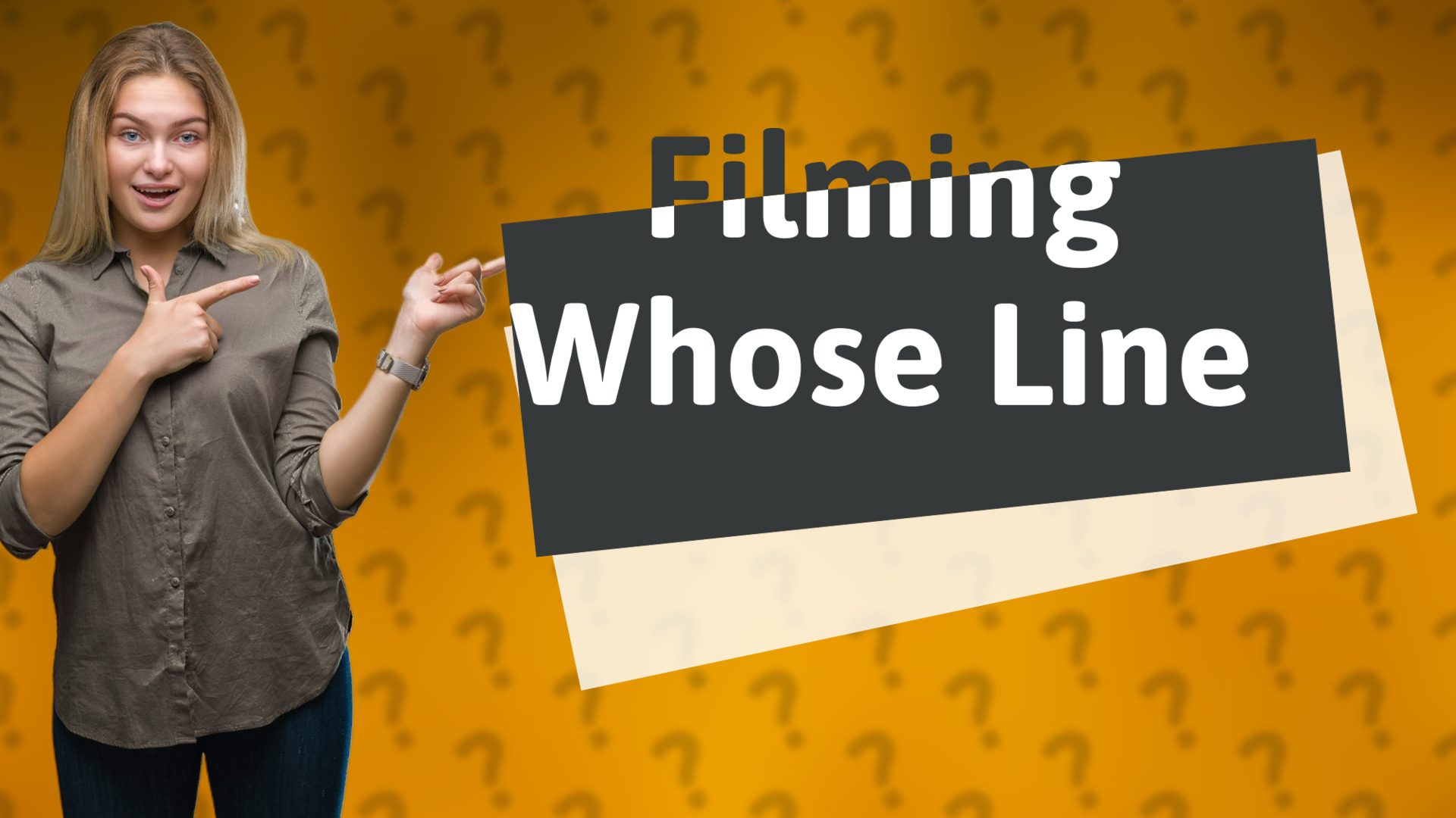 Filming Whose Line