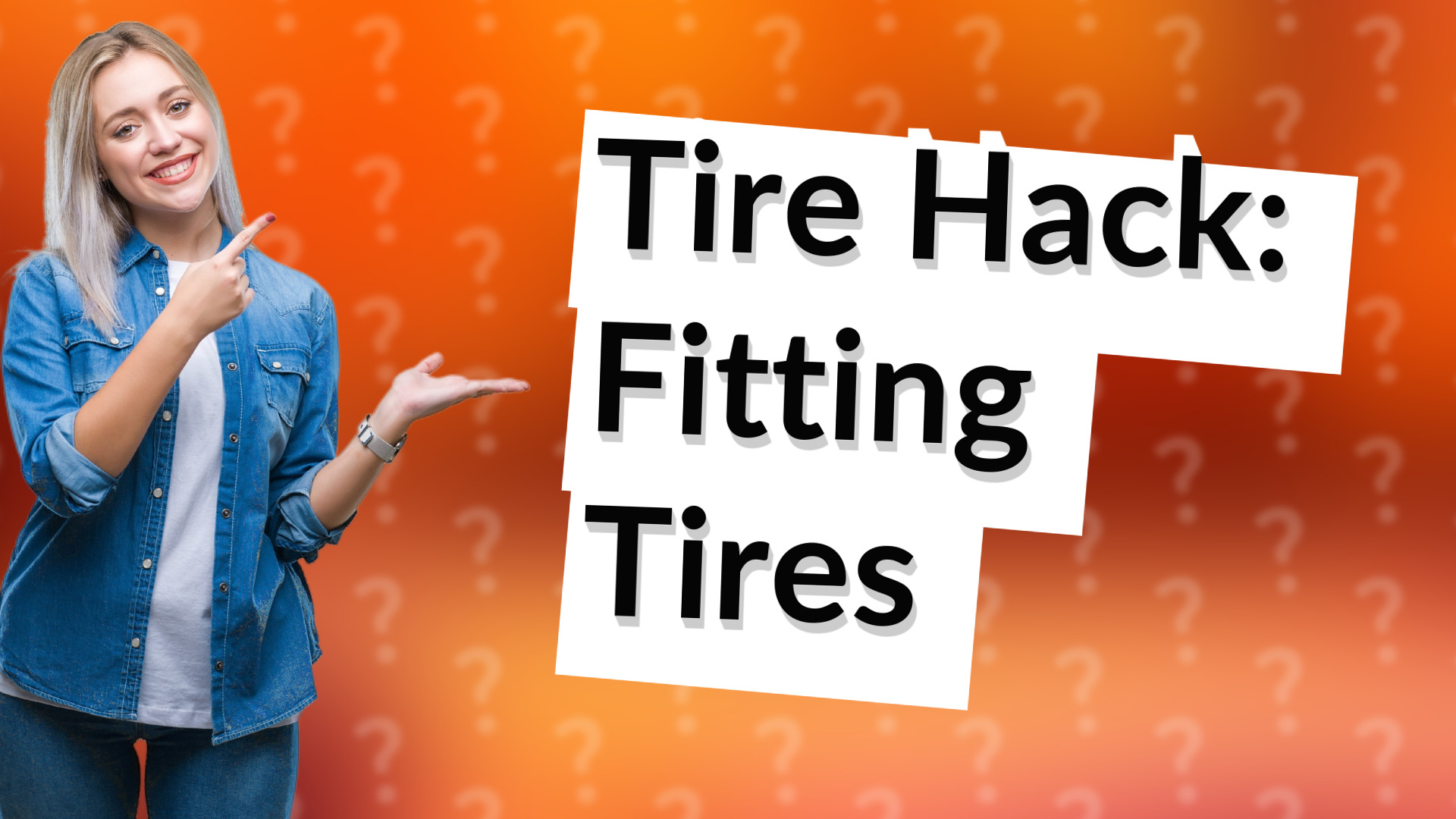 Tire Hack: Fitting Tires