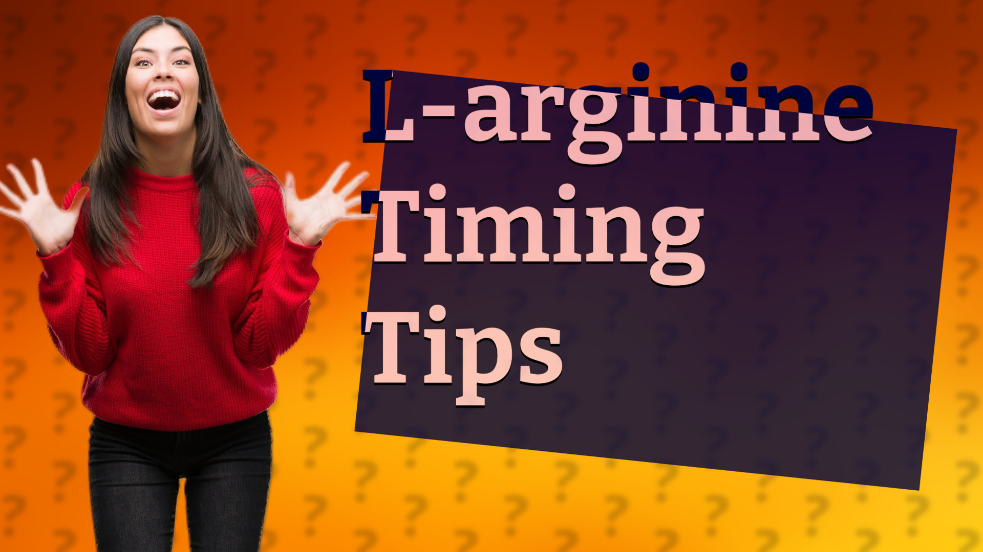 L-arginine Timing Tips