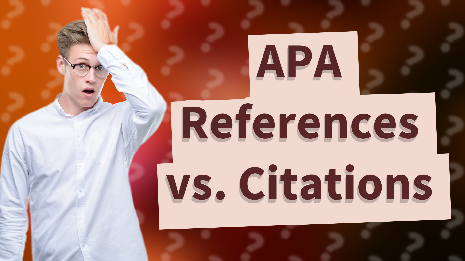APA References vs. Citations