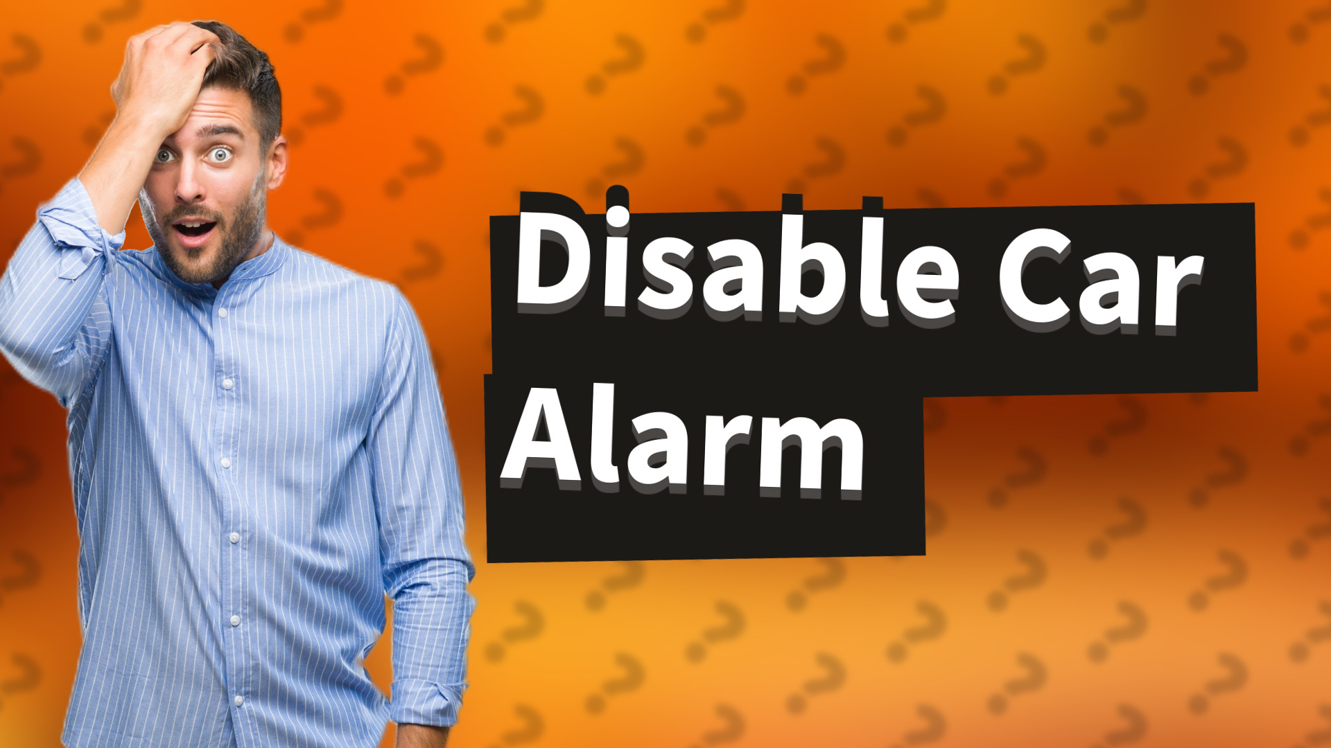 Disable Car Alarm