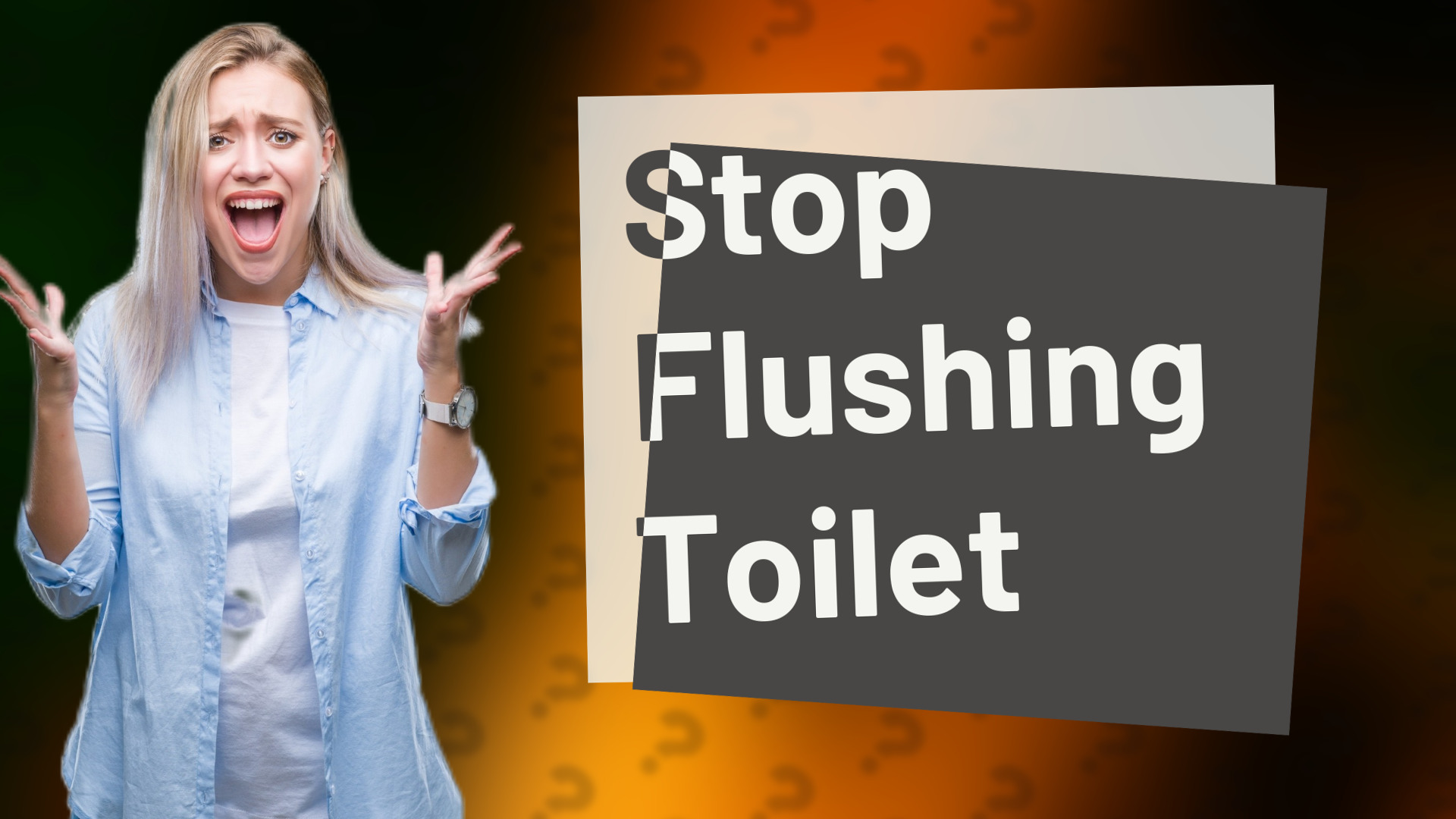 Stop Flushing Toilet