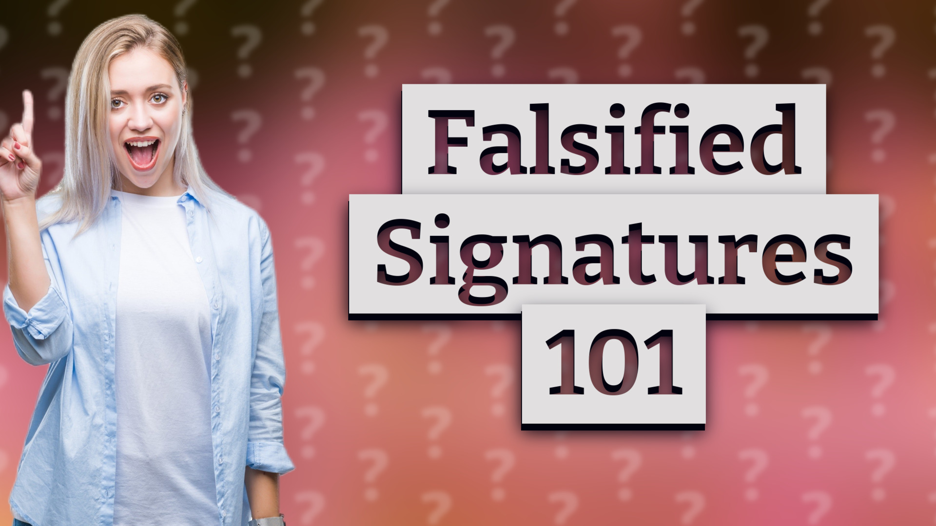 Falsified Signatures 101