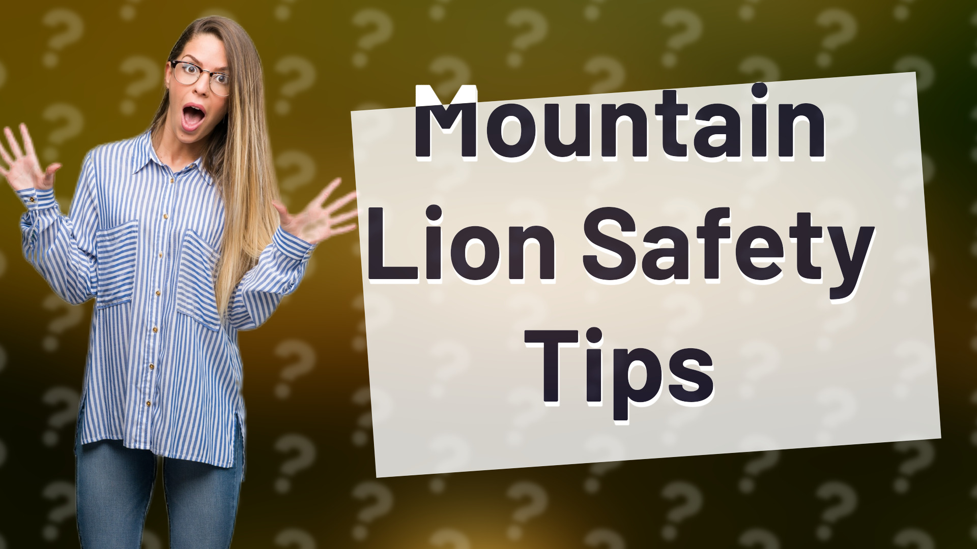 Mountain Lion Safety Tips