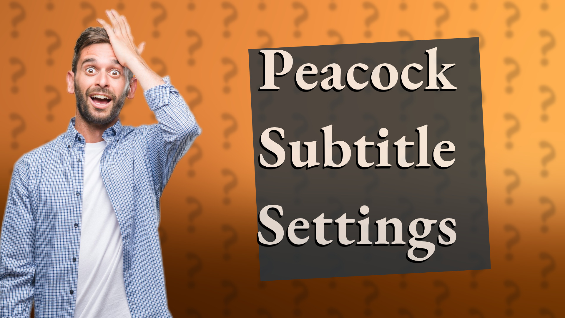 Peacock Subtitle Settings