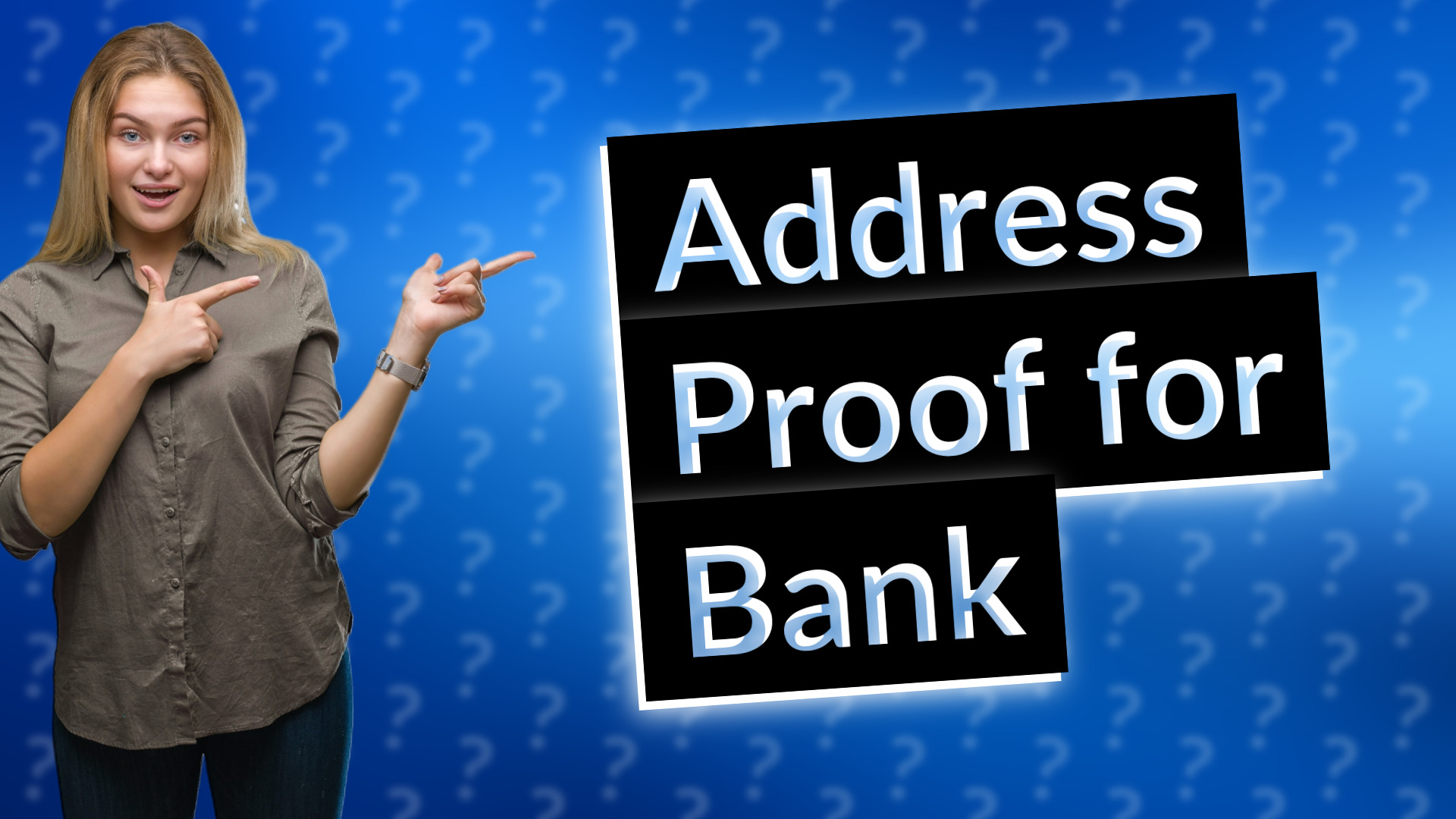 Address Proof for Bank