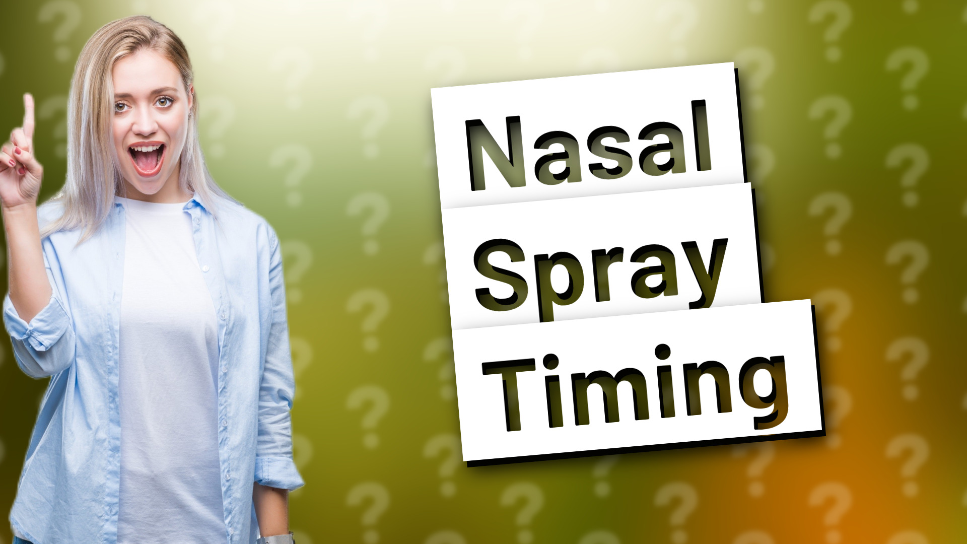 Nasal Spray Timing