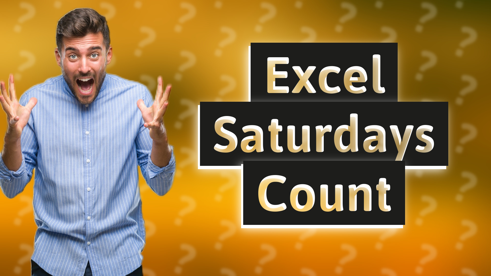 Excel Saturdays Count