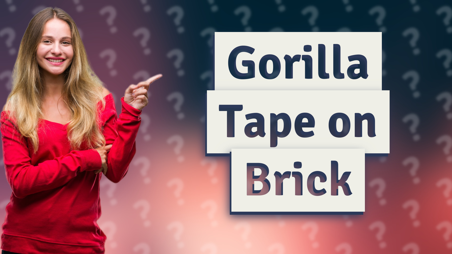 Gorilla Tape on Brick