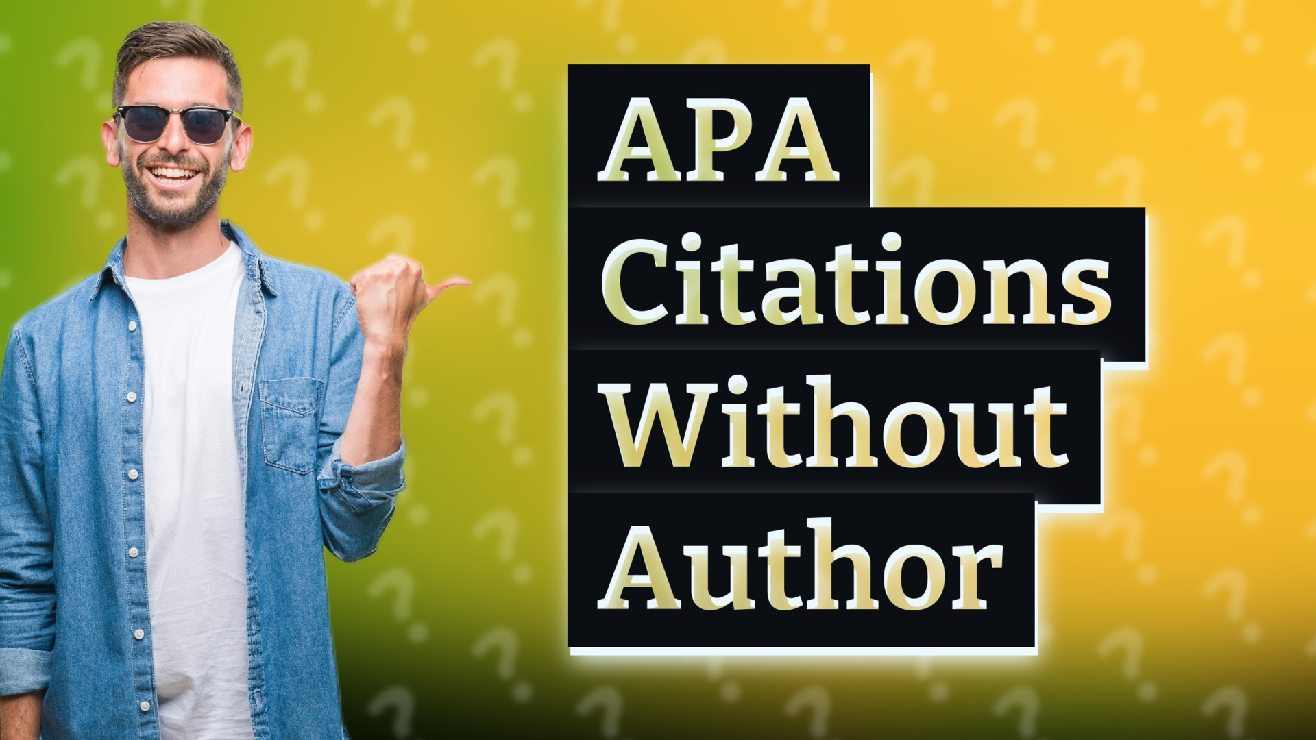 APA Citations Without Author