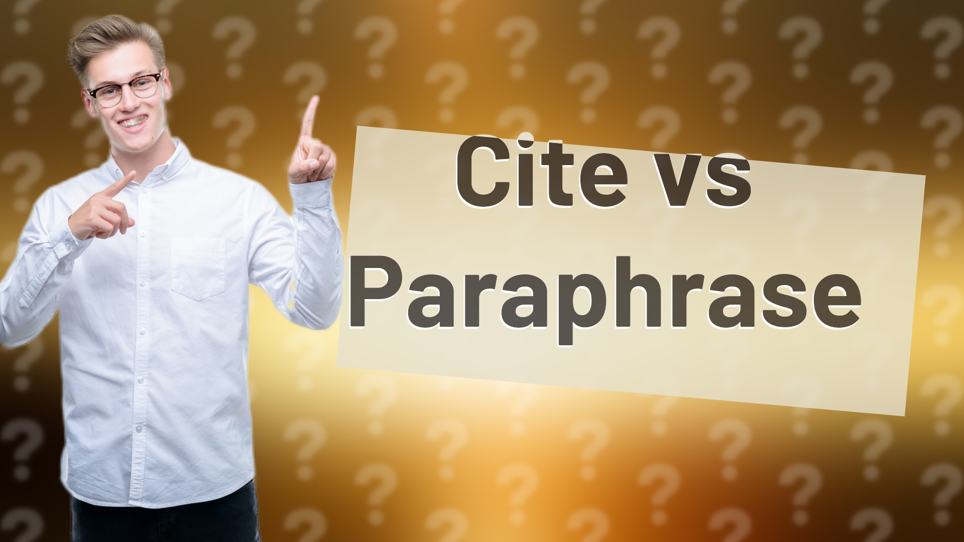 Cite vs Paraphrase