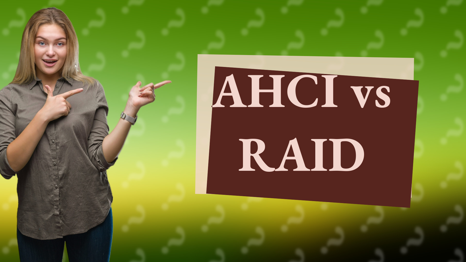 AHCI vs RAID