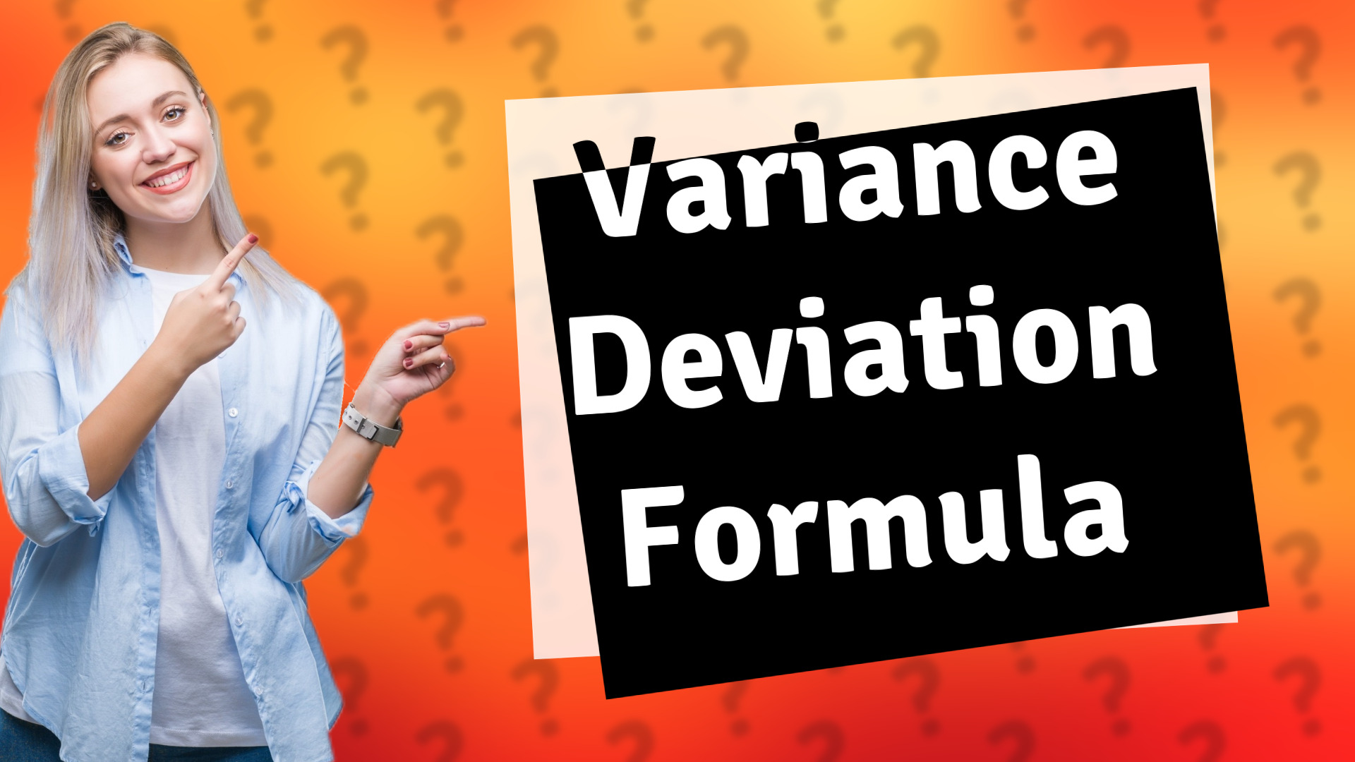 Variance Deviation Formula