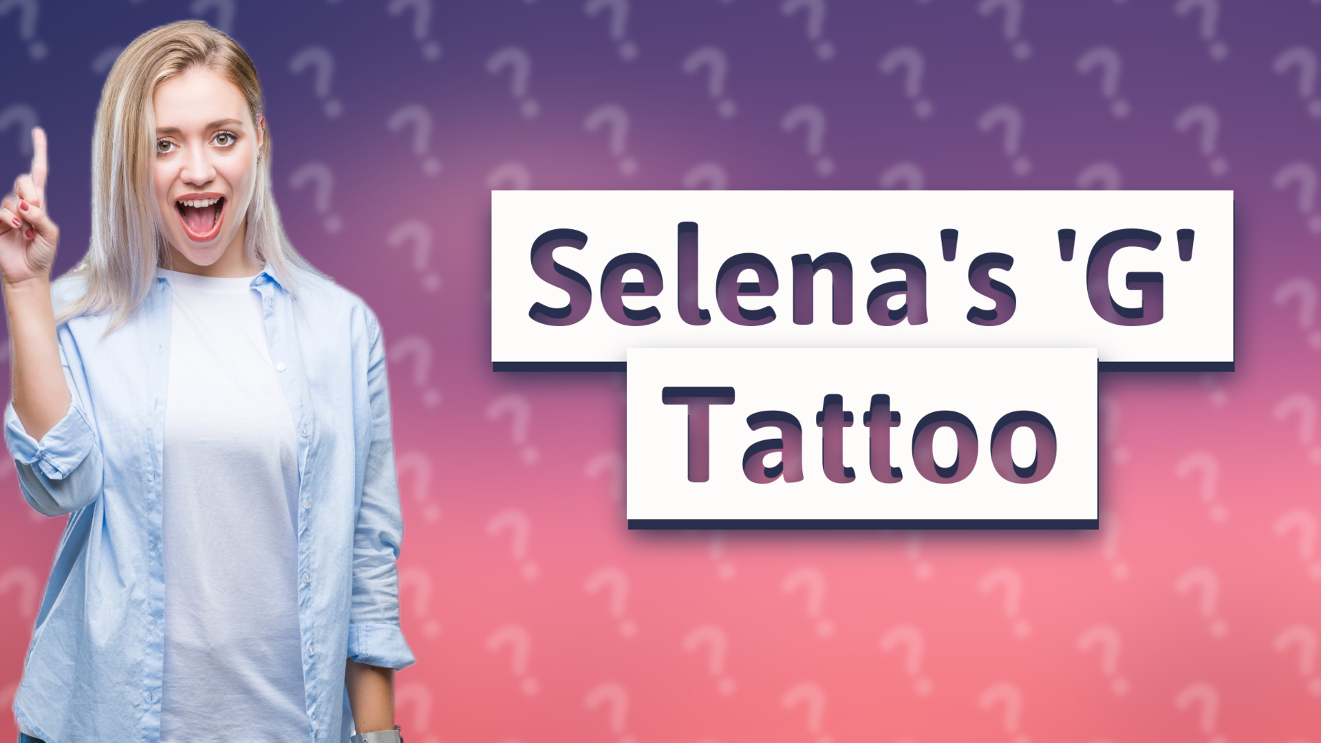 Selena's 'G' Tattoo