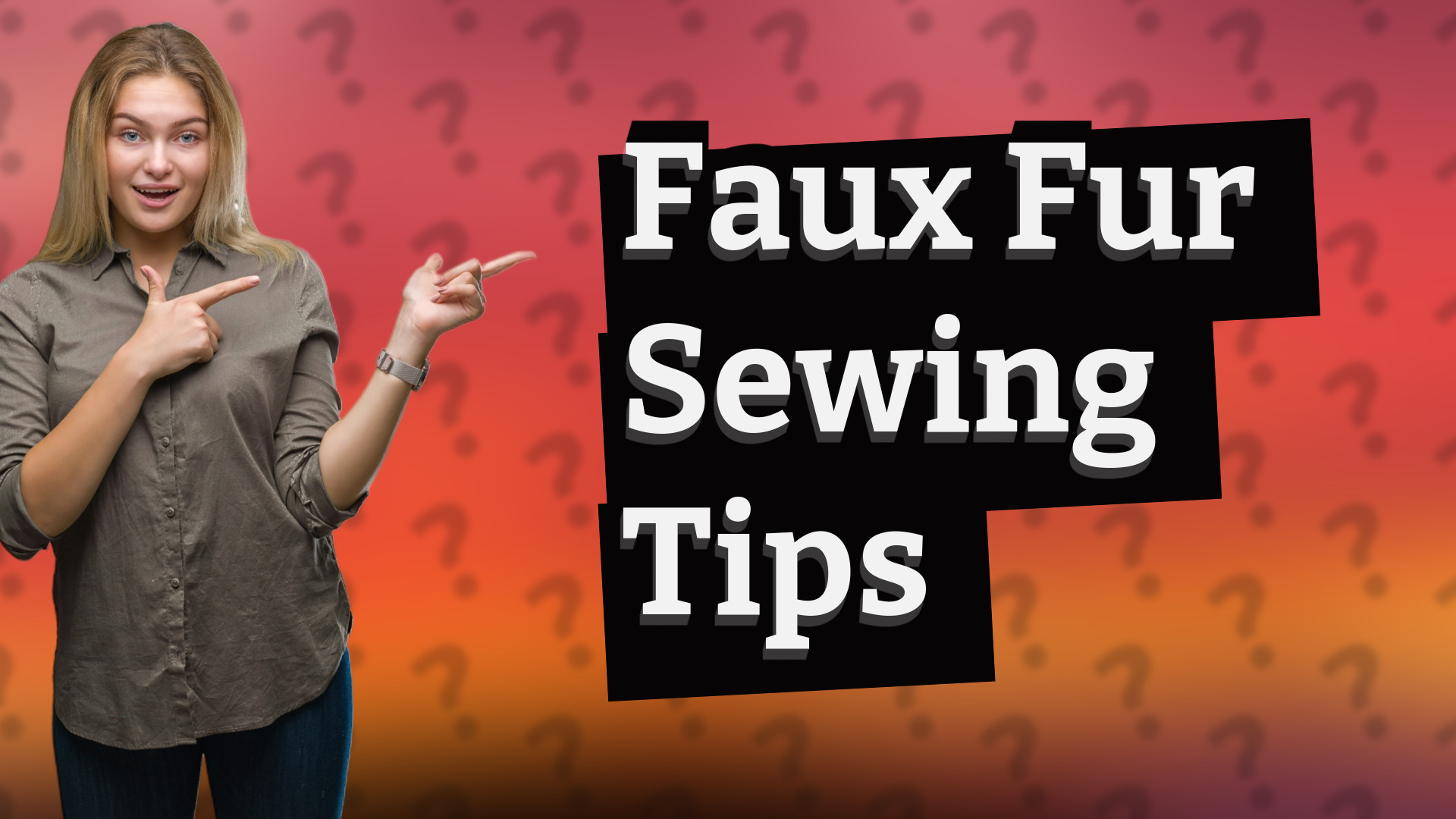 Faux Fur Sewing Tips
