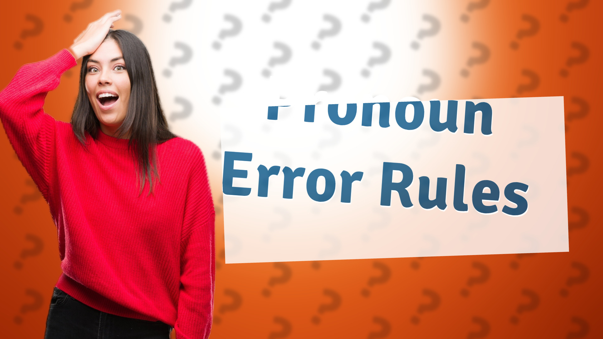 Pronoun Error Rules