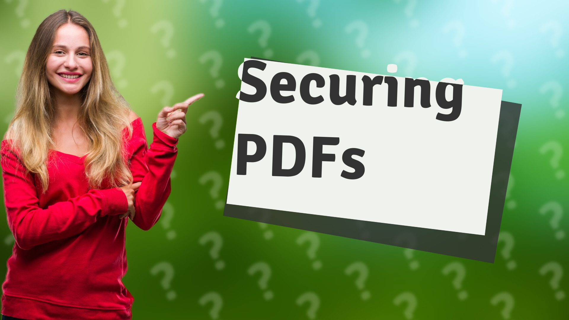 Securing PDFs