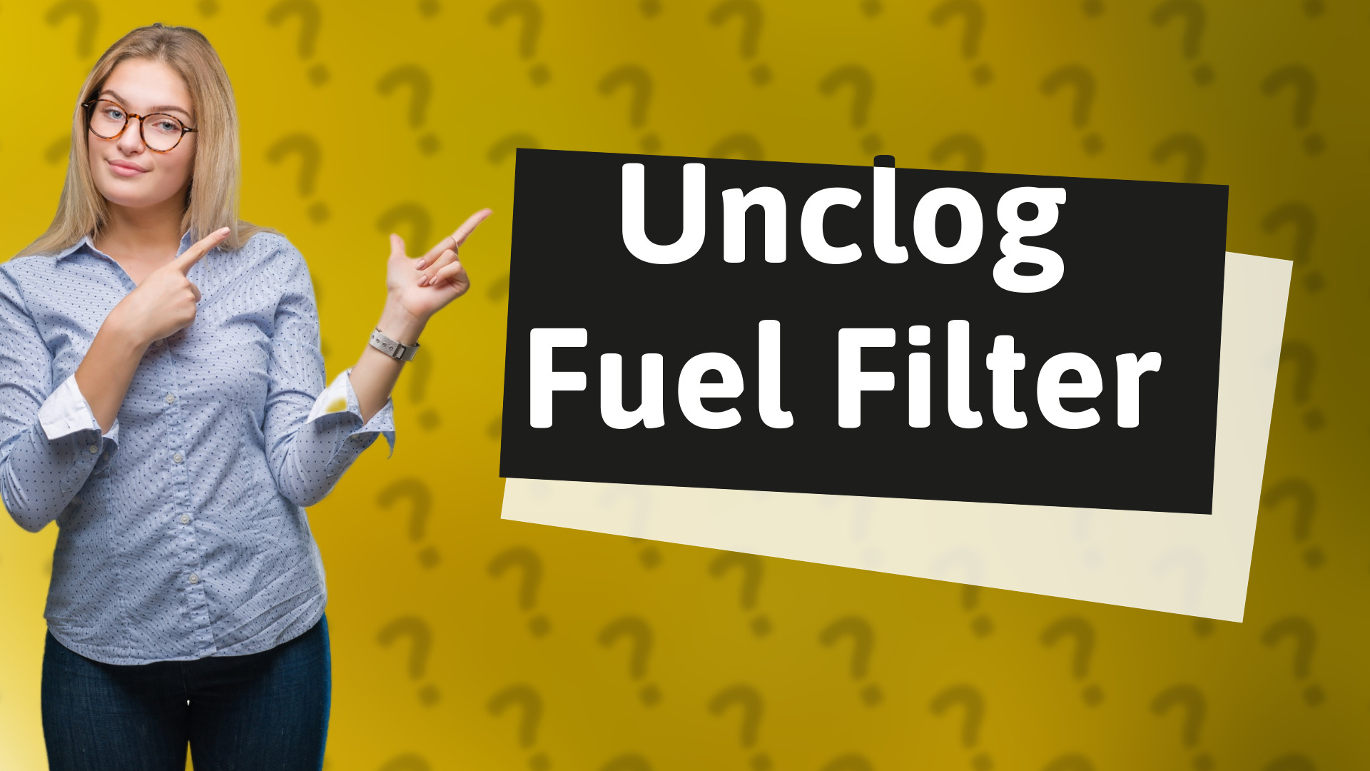 Unclog Fuel Filter