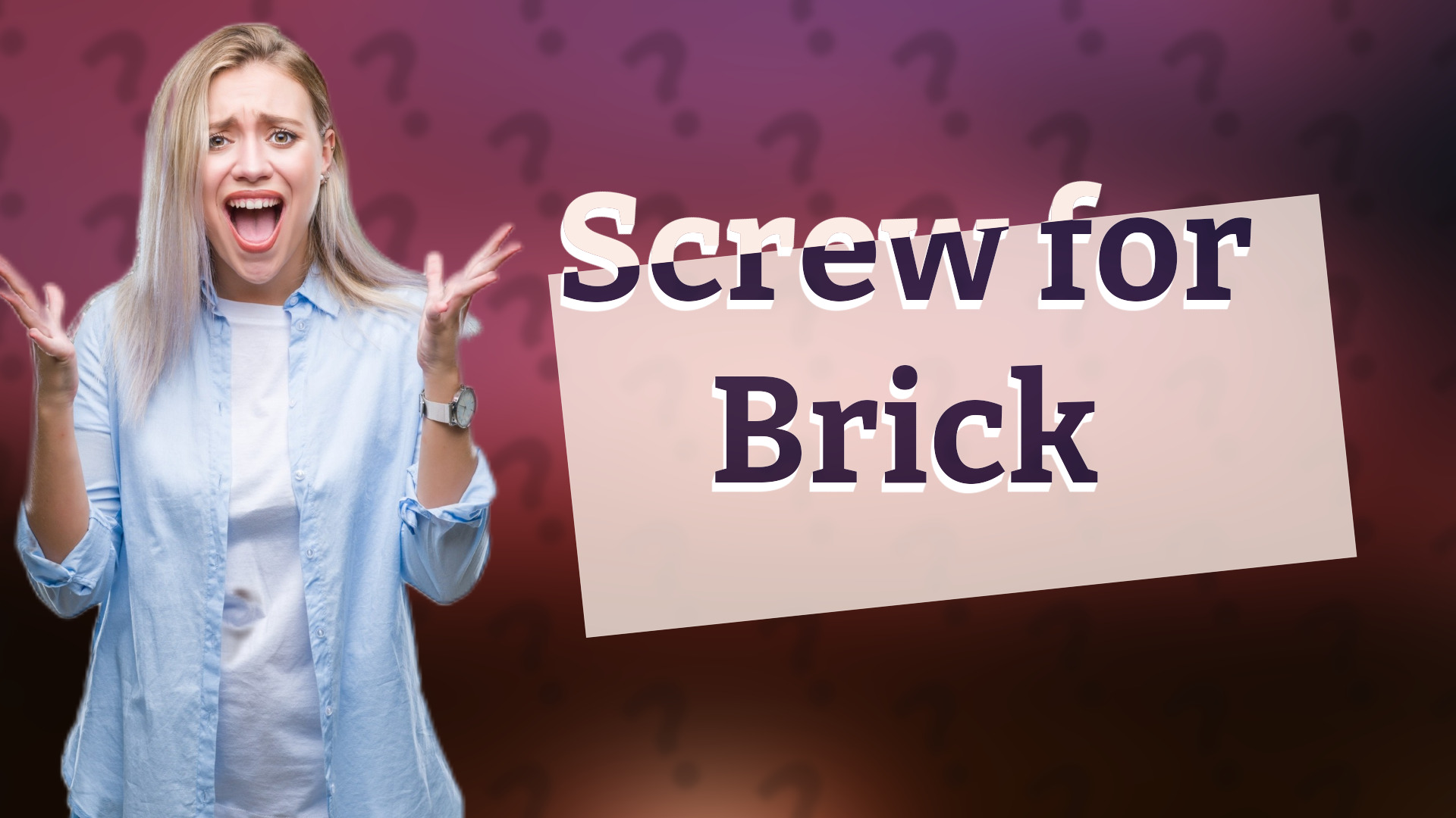 Screw for Brick