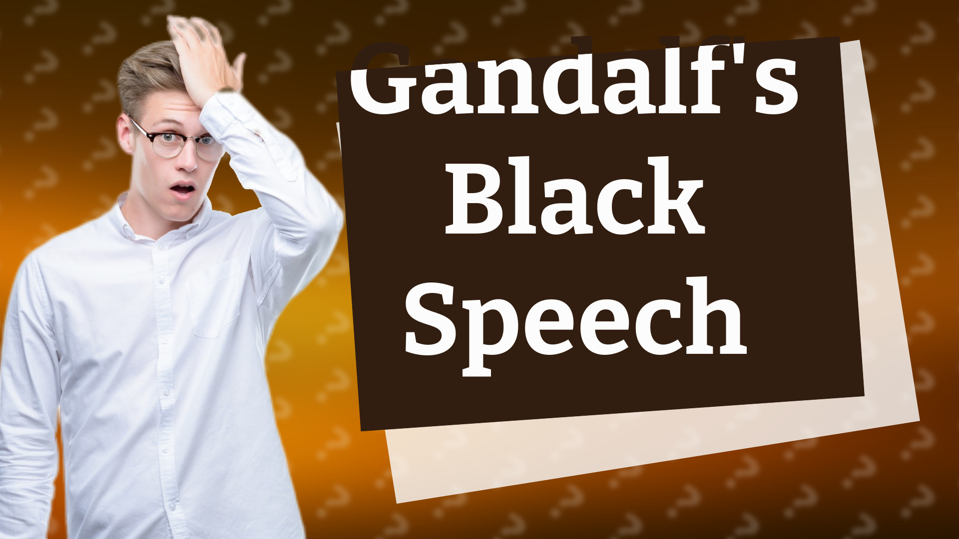 Gandalf's Black Speech