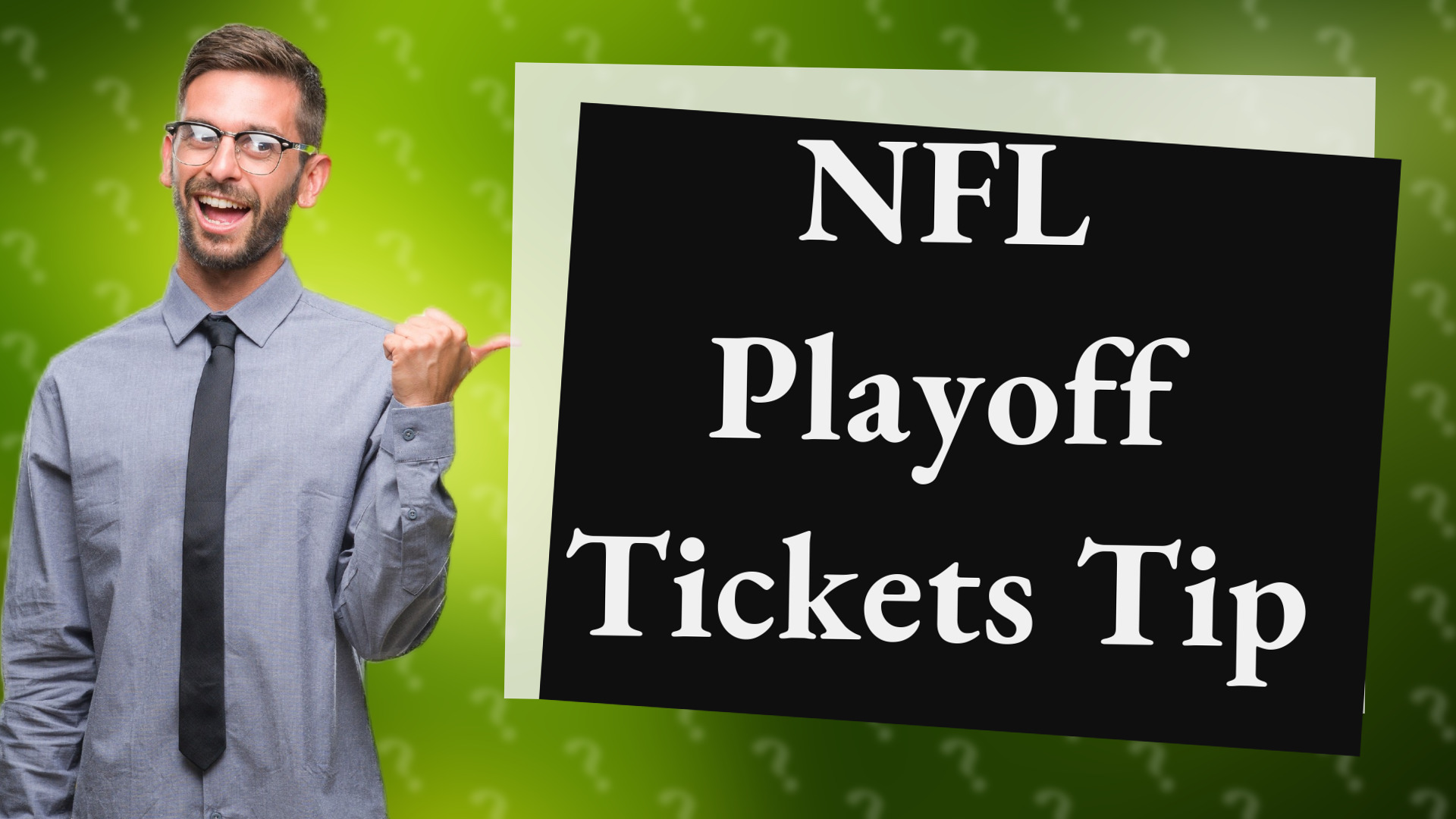 NFL Playoff Tickets Tip