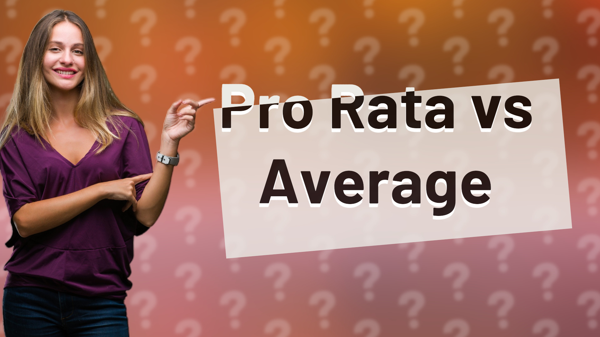 Pro Rata vs Average