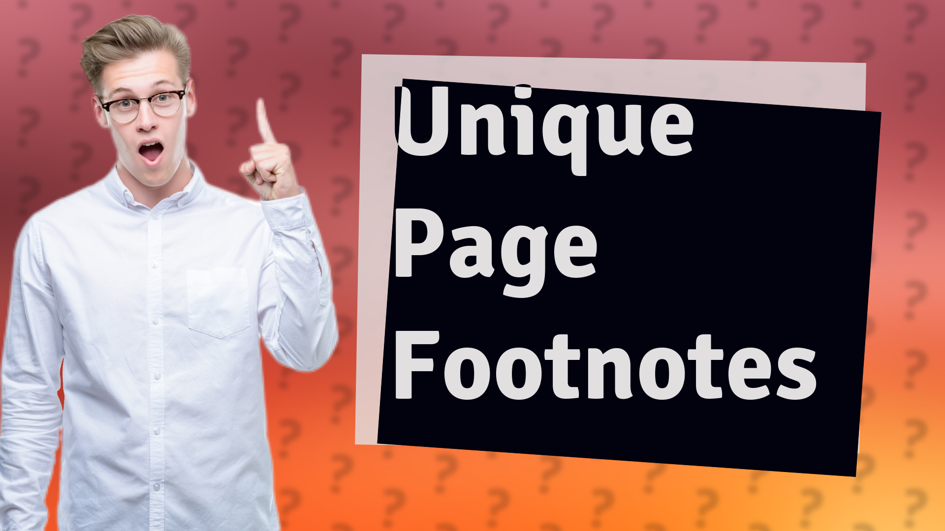 Unique Page Footnotes