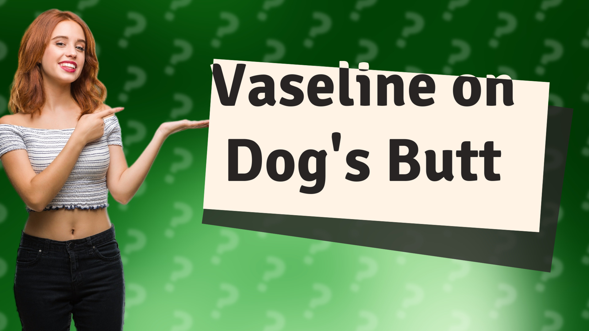Vaseline on Dog's Butt