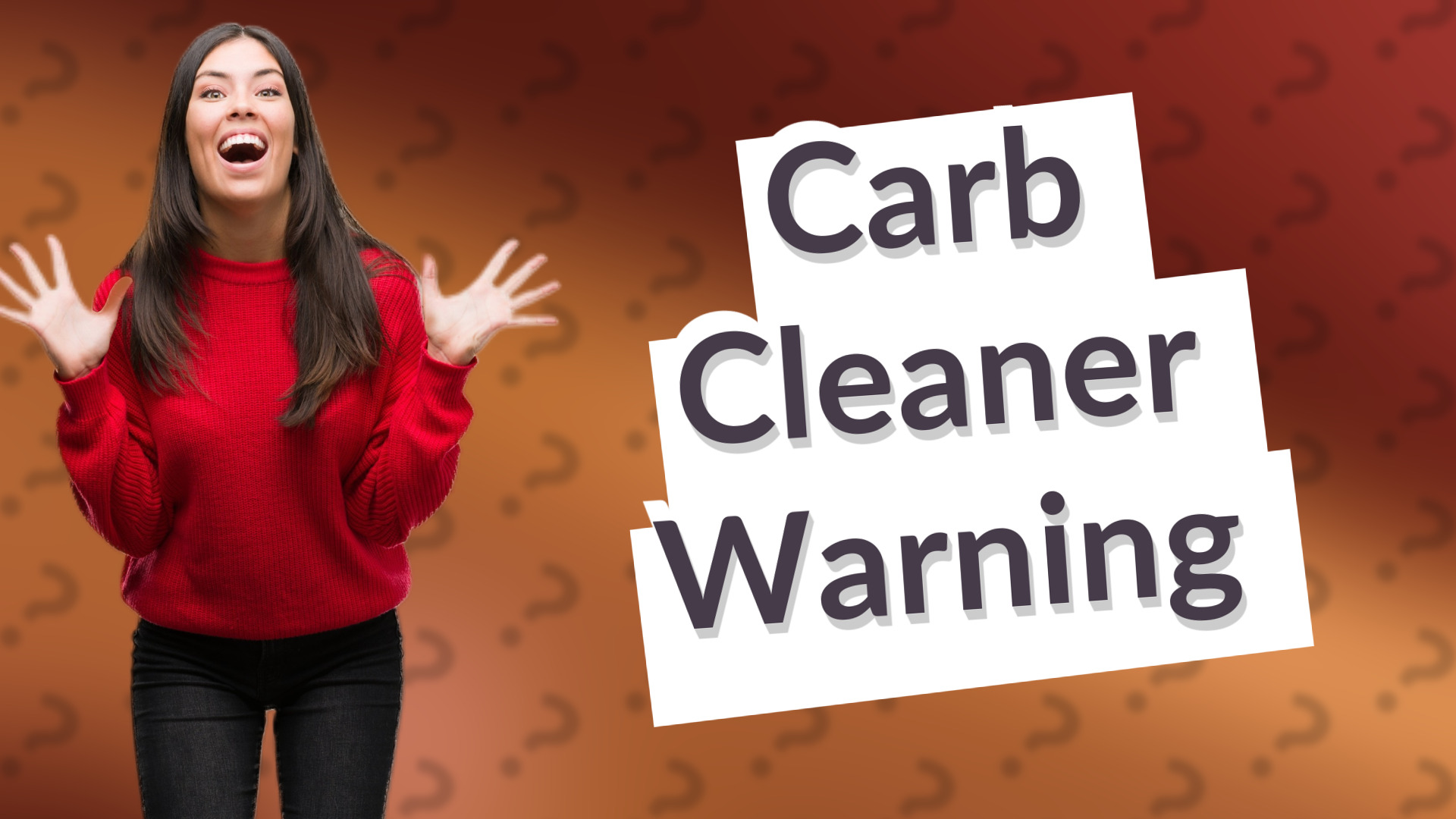 Carb Cleaner Warning