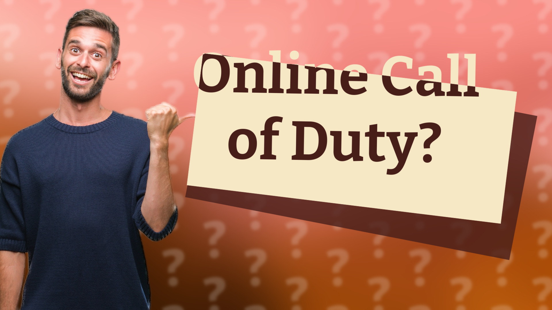 Online Call of Duty?