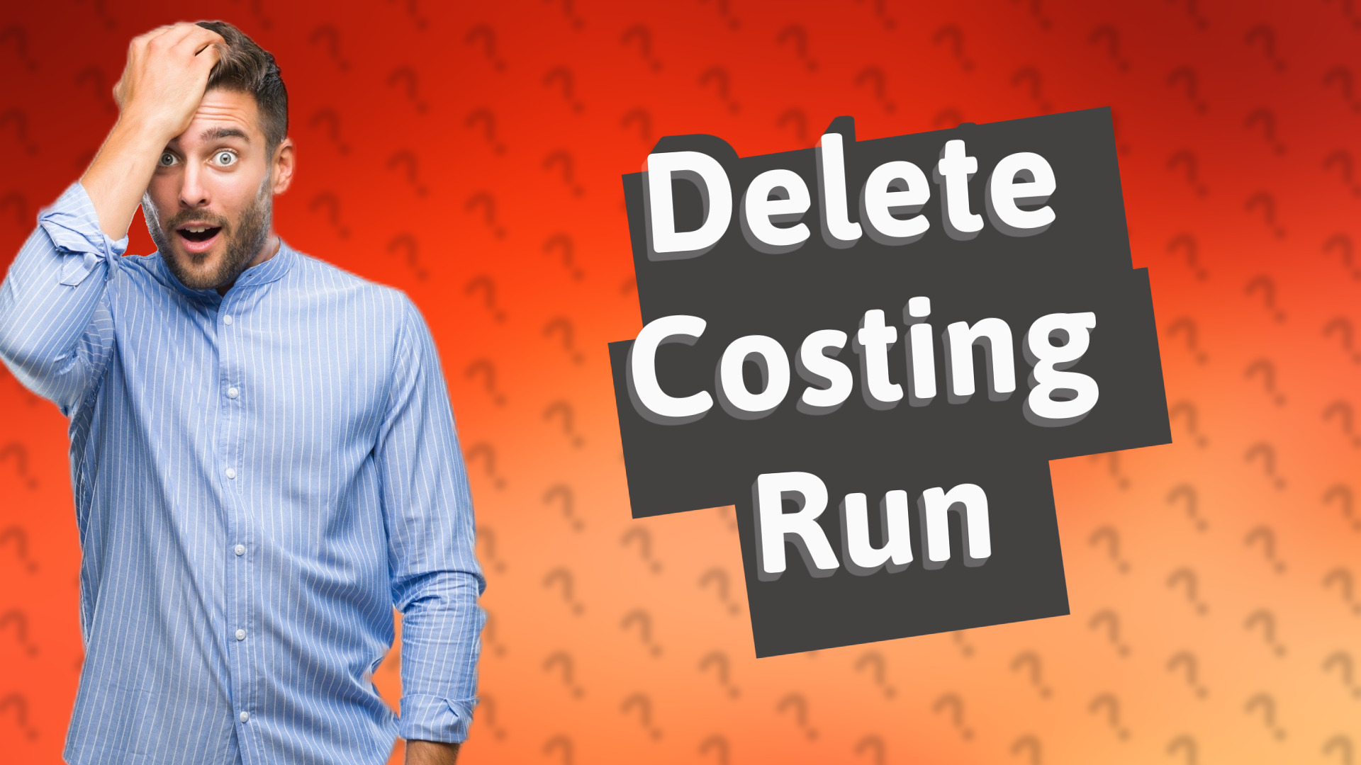 Delete Costing Run