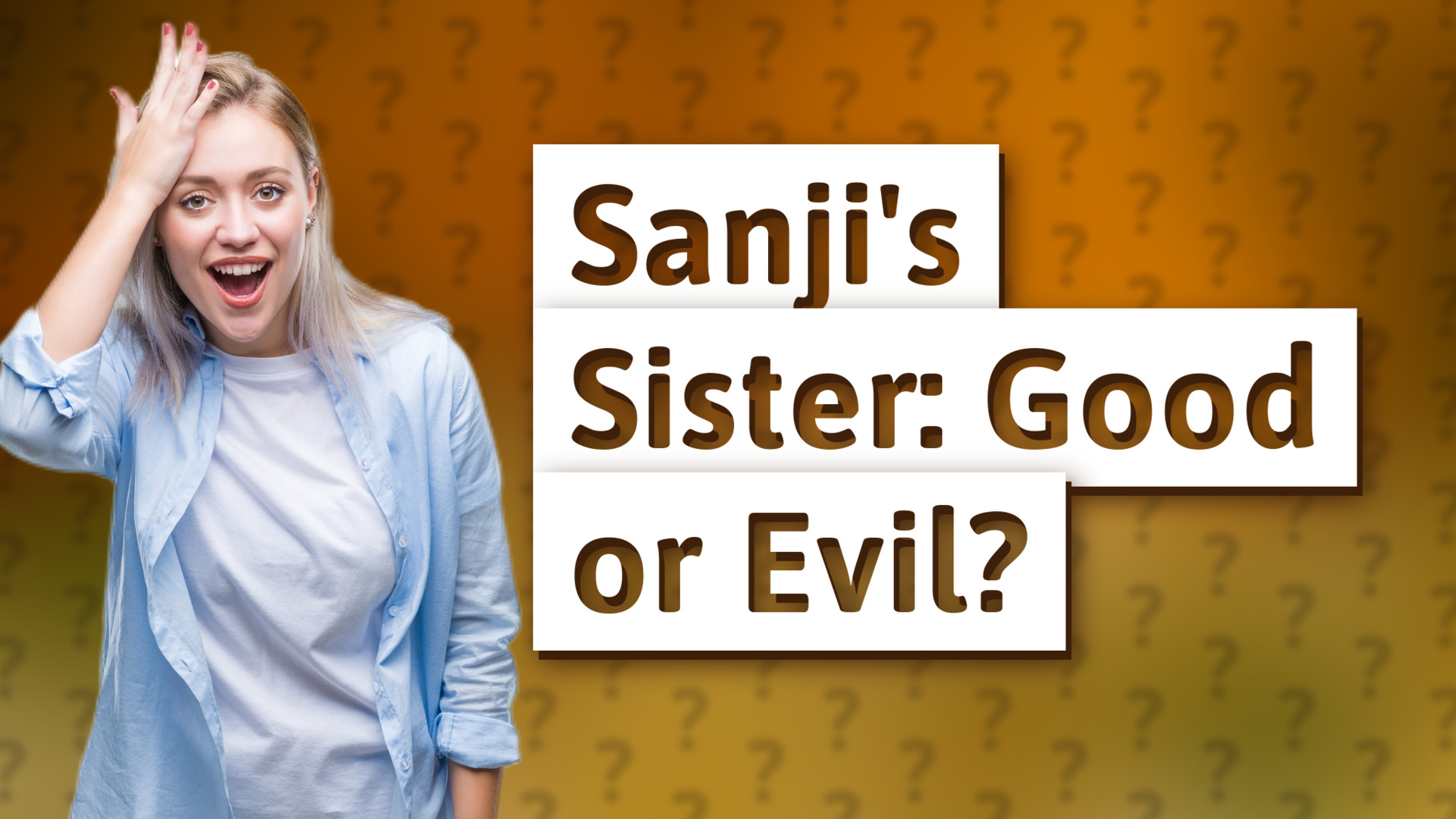Sanji's Sister: Good or Evil?