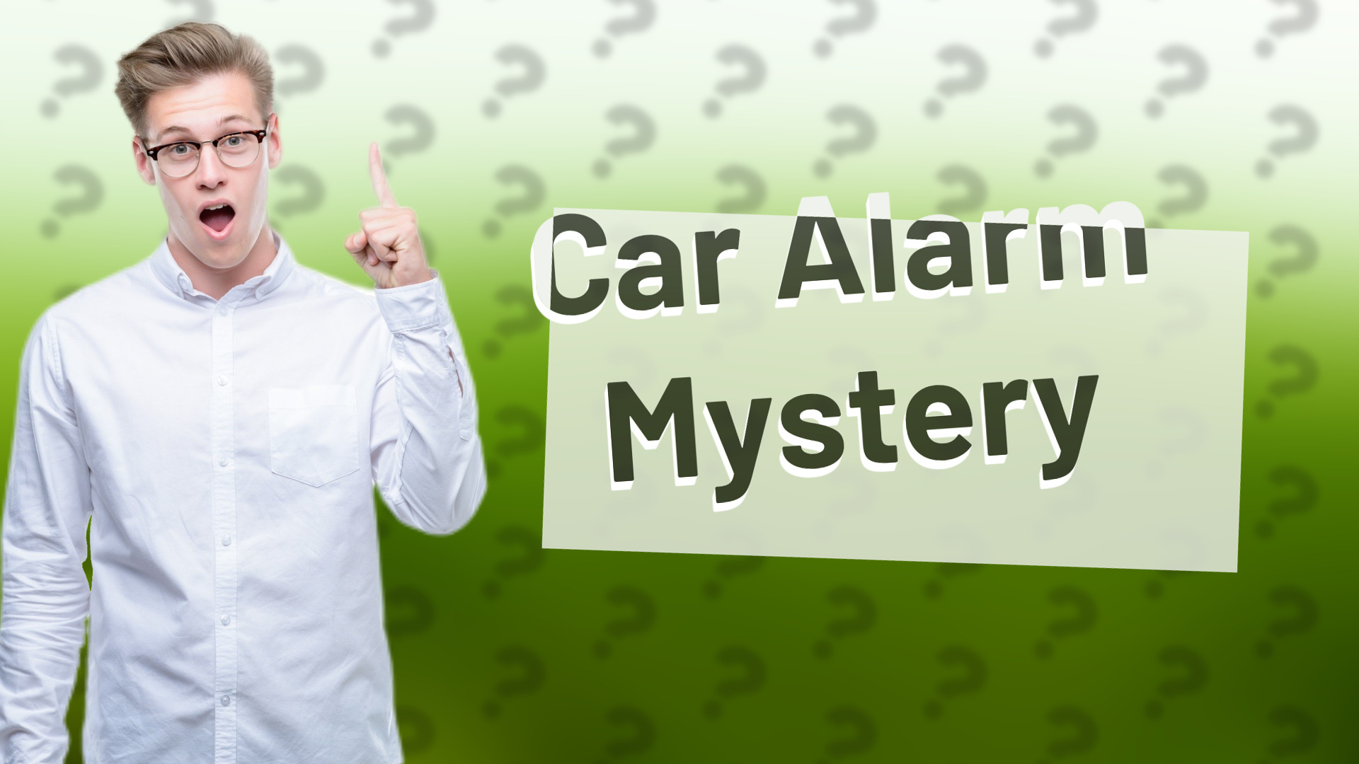 Car Alarm Mystery
