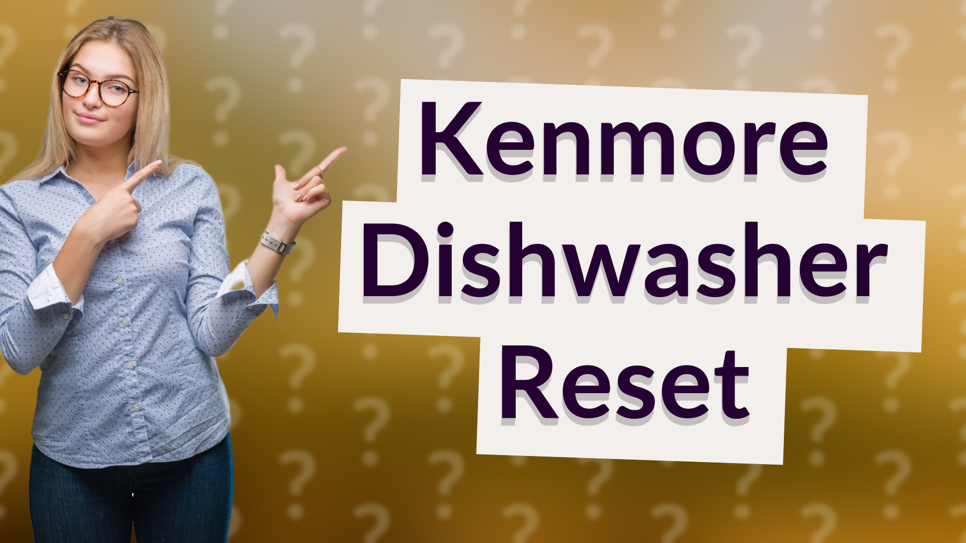 Kenmore Dishwasher Reset
