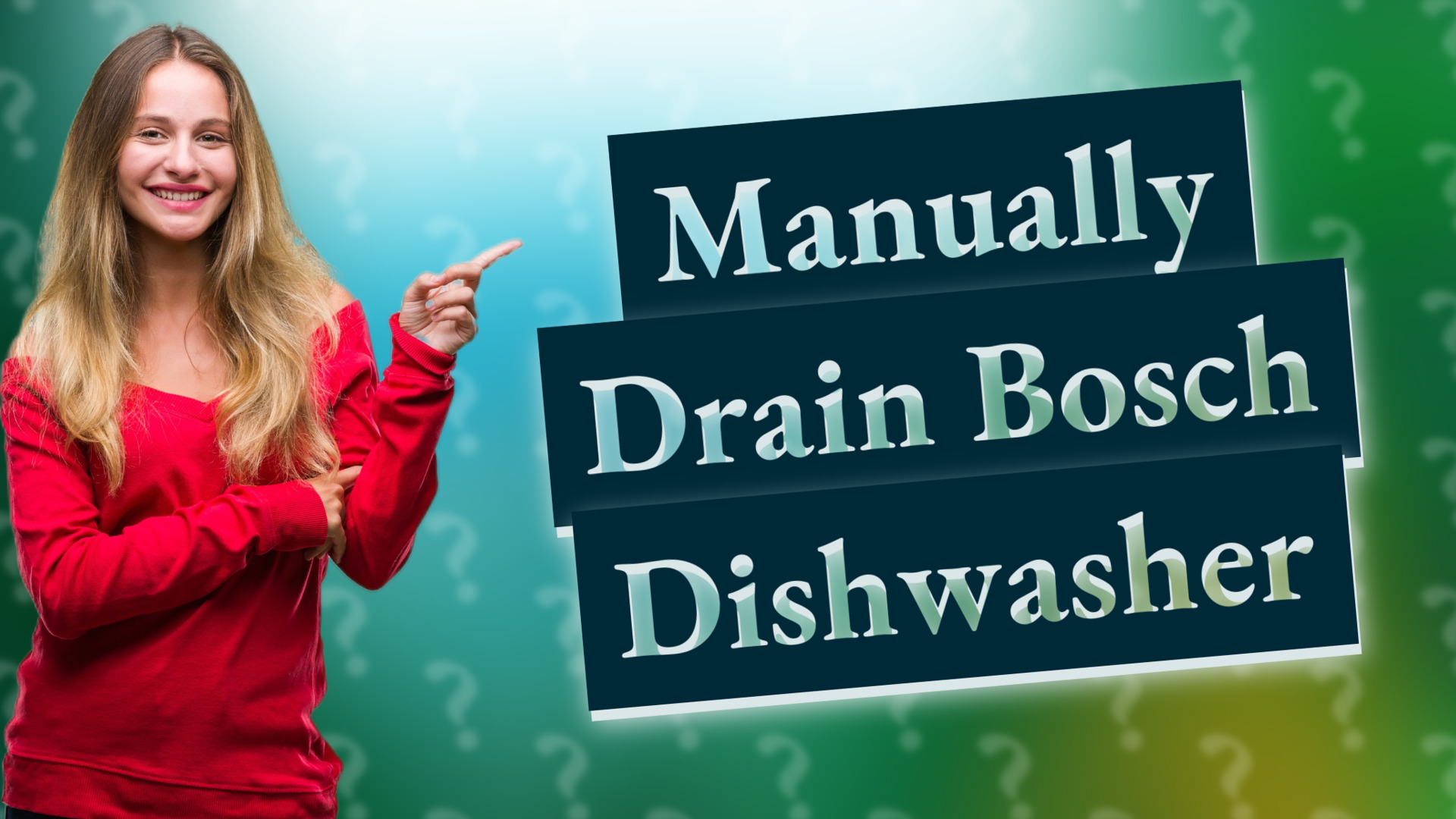 Manually Drain Bosch Dishwasher