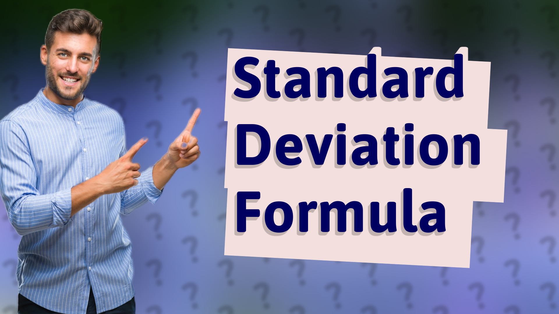 Standard Deviation Formula