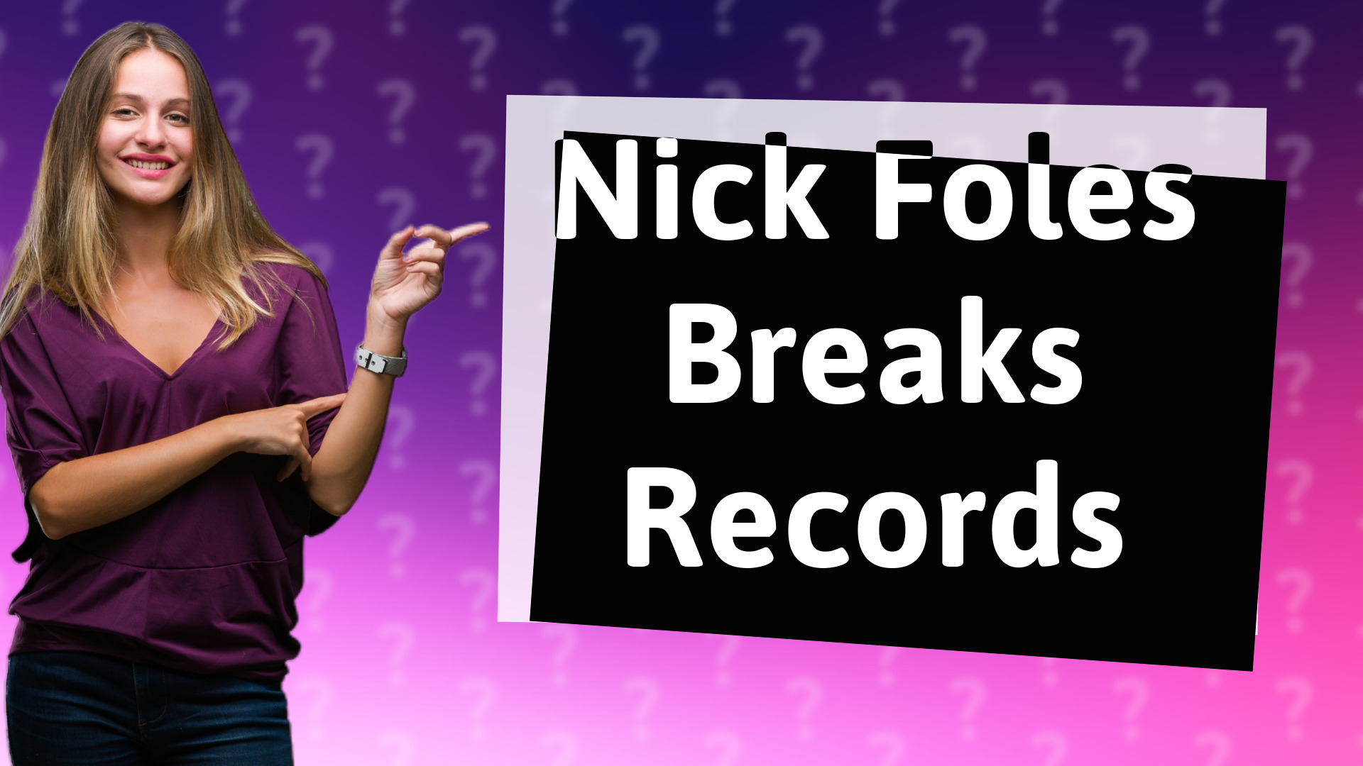 Nick Foles Breaks Records