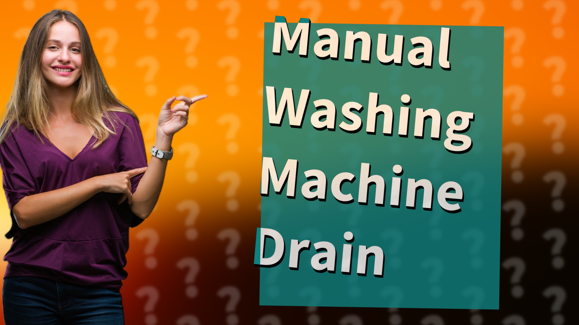 Manual Washing Machine Drain