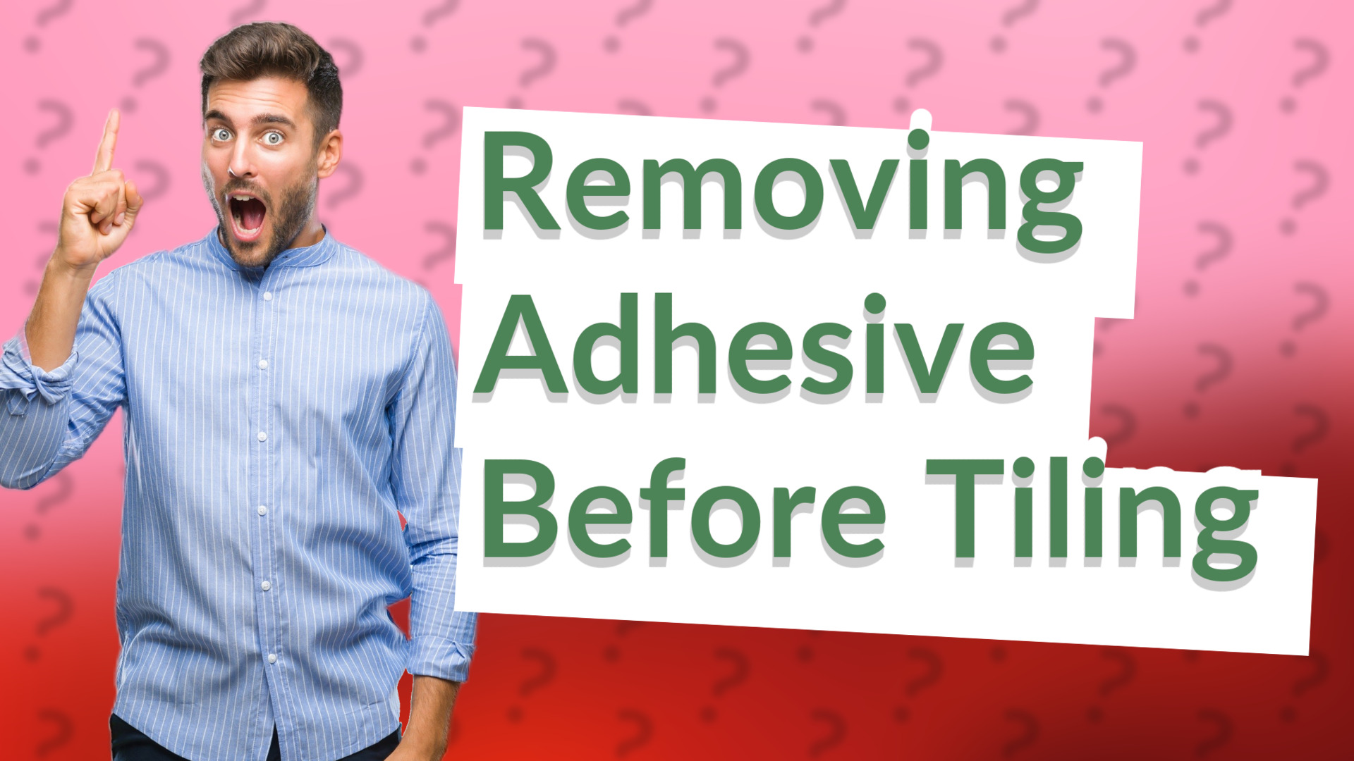 Removing Adhesive Before Tiling